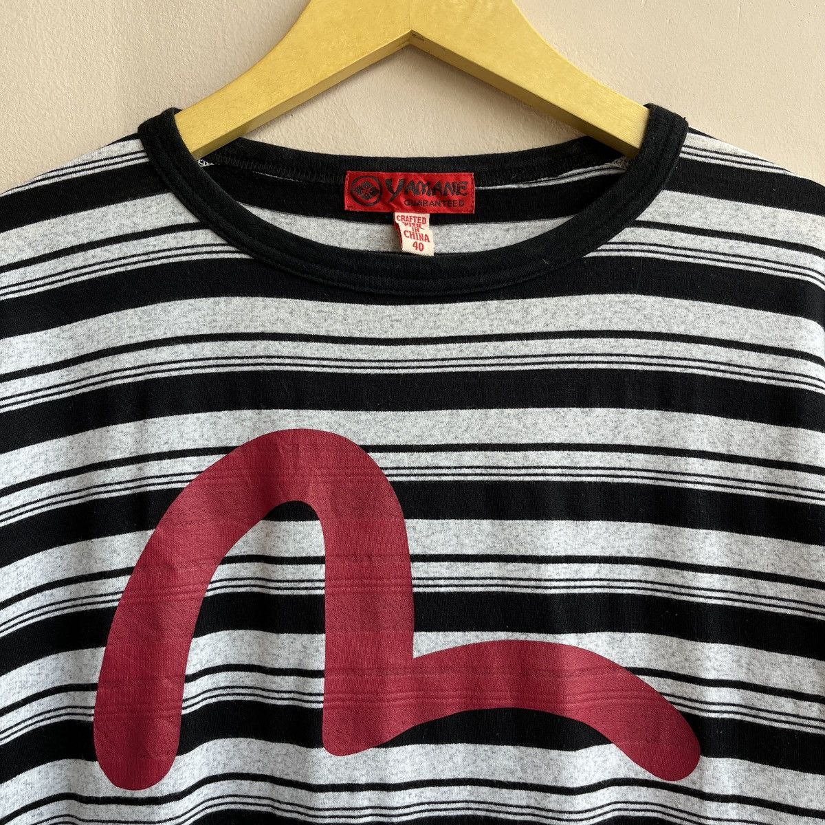 Evisu × Japanese Brand EVISU YAMANE BIG SEAGULL STRIPE RINGER TSHIRT Size US M / EU 48-50 / 2 - 3 Thumbnail