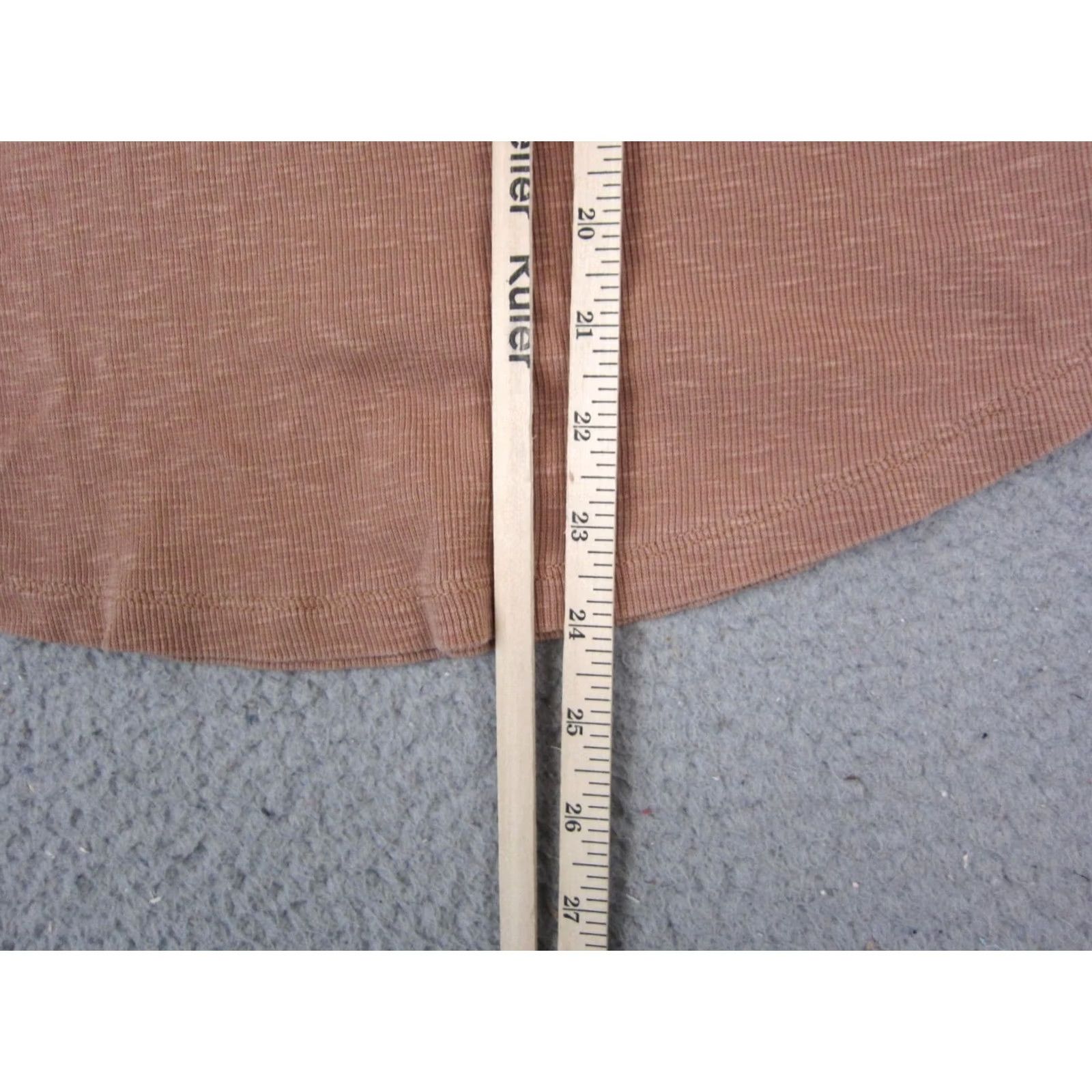 Lucky Brand Lucky Brand Shirt Womens Large Brown V-Neck Henley Lace Trim Top Size L / US 10 / IT 46 - 7 Thumbnail