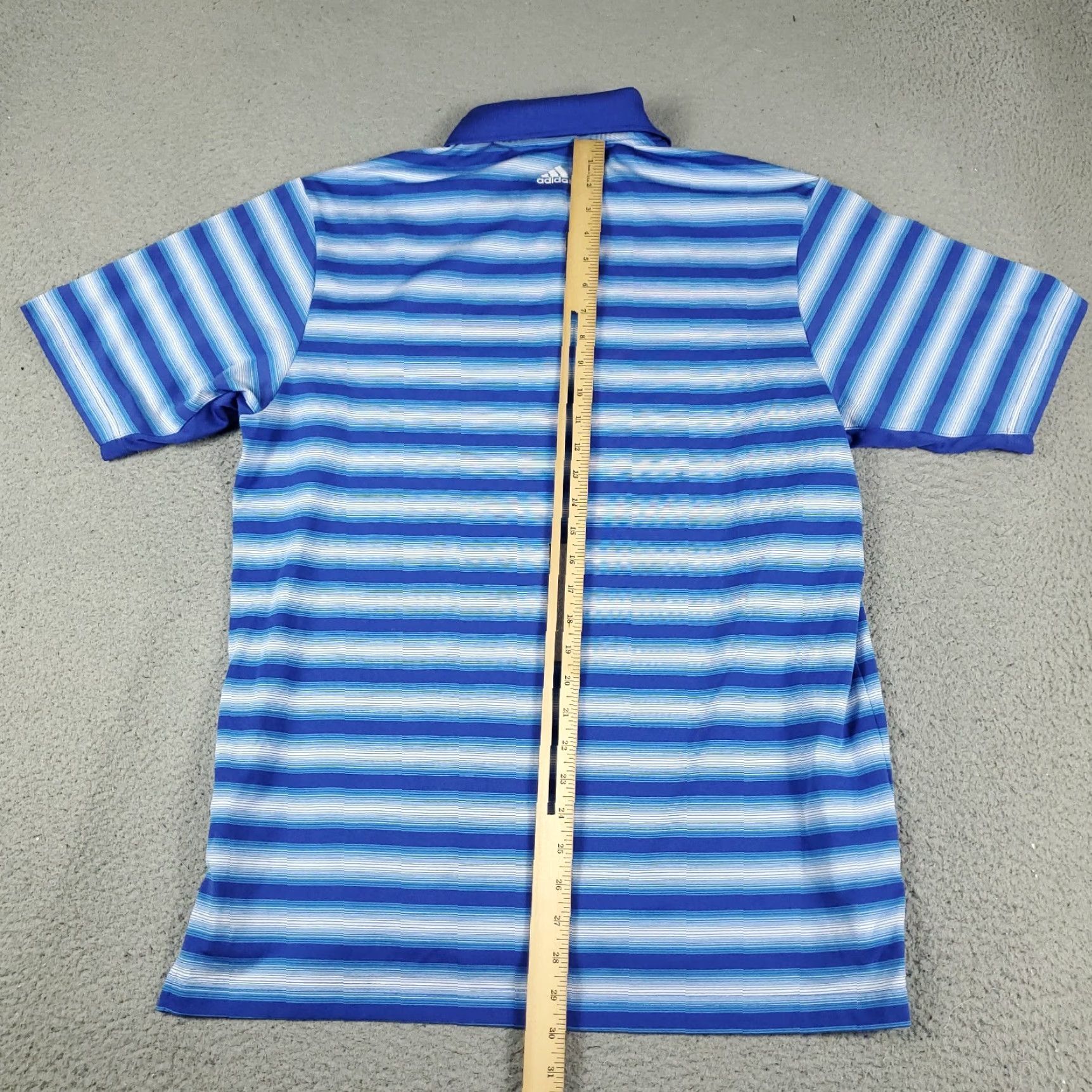 Adidas Adidas Polo Shirt Mens Size M Blue Striped Casual Short Sleeve Polo Shirt Mens Blue Striped Adidas Polo Shirt Size US M / EU 48-50 / 2 - 3 Thumbnail