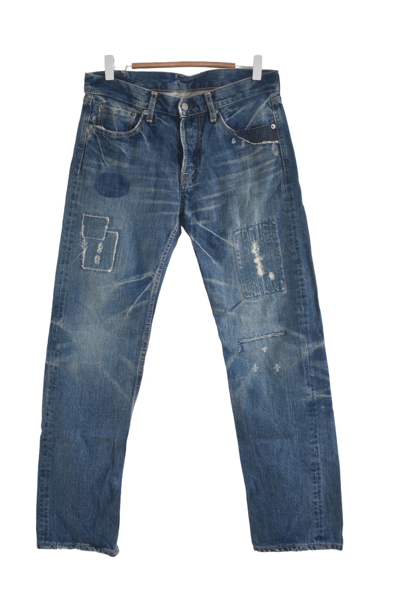 If Six Was Nine × Japanese Brand × OMNIGOD Vintage DMG patcwrok Distress Pants Size US 31 - 1 Thumbnail