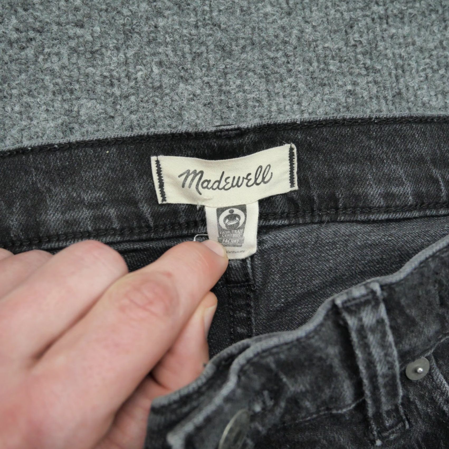 Madewell Madewell Jeans Womens 32 Black Mid Rise Vintage Tapered 5-Pocket Comfort Stretch Slim Jeans Mens? Size 24" / US 00 / IT 34 - 3 Thumbnail