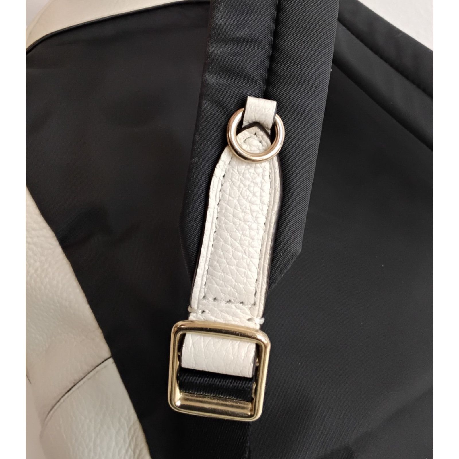Coach Coach Charlie Mini Backpack Cream Pebbled Leather Black Trim Size ONE SIZE - 8 Thumbnail