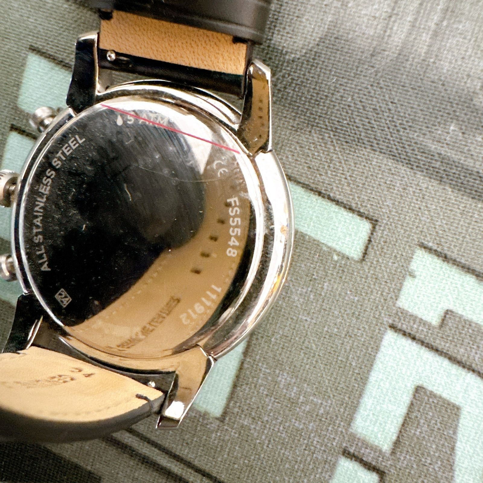 Fossil Fossil FS5548 Townsman Chronograph Black Leather Watch Size ONE SIZE - 5 Thumbnail
