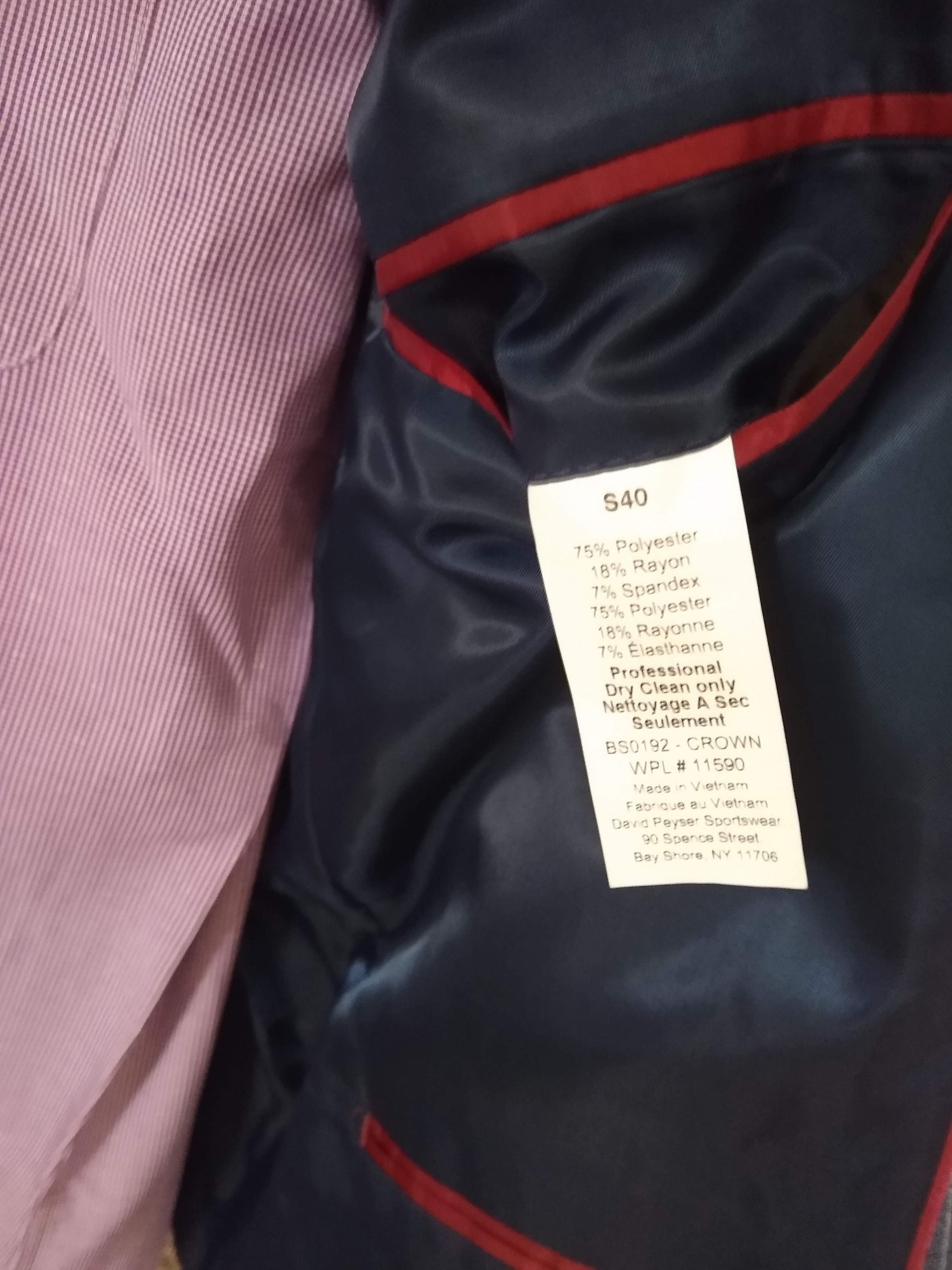 Ben Sherman Blue Pinstripe Blazer and Pants Size 40S - 3 Thumbnail