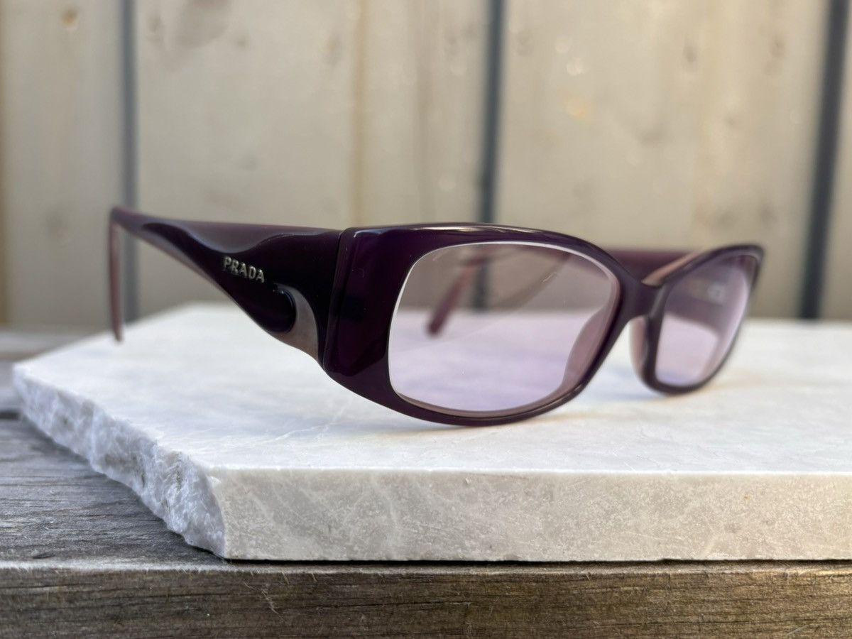 Designer × Prada × Vintage 2000s Prada Sunglasses Pink Flame Tribal Y2K Tiny Hadid Core Size ONE SIZE - 16 Thumbnail