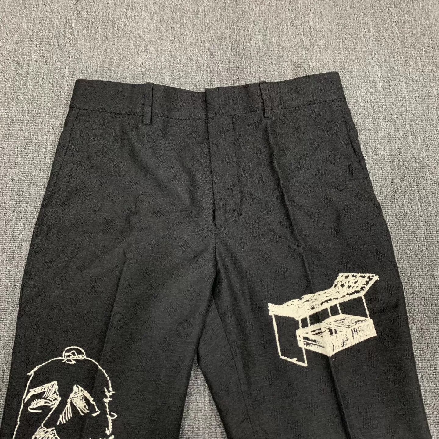 Louis Vuitton LV Black Monogram Wool Trousers Size 46 Size US 30 / EU 46 - 6 Thumbnail