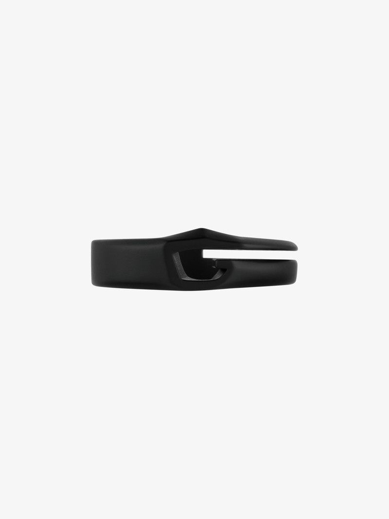 Givenchy o1n1vont0326 Size:OS/Giv Cut Ring in Black Size ONE SIZE - 4 Thumbnail