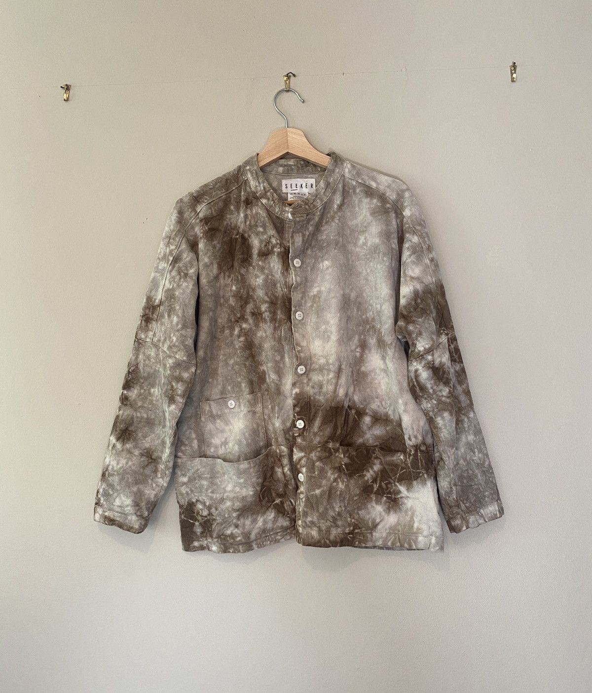 Other Seeker Grey Tie Dye Corduroy Raj Coat Size US M / EU 48-50 / 2 - 1 Thumbnail