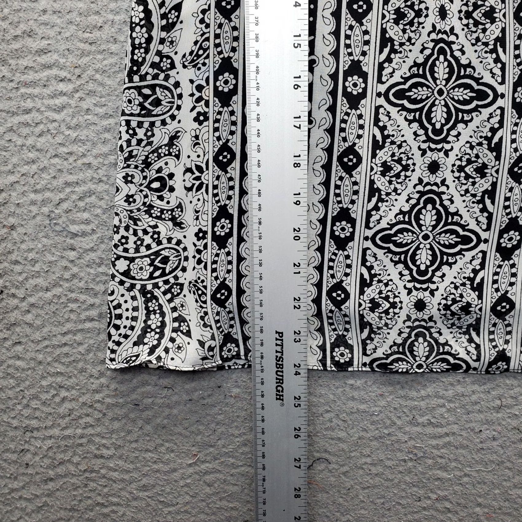 Vintage Iz Byer Womens S Multi Paisley Swing Top Lined Crochet Lace Detail Keyhole Back Size S / US 4 / IT 40 - 3 Thumbnail