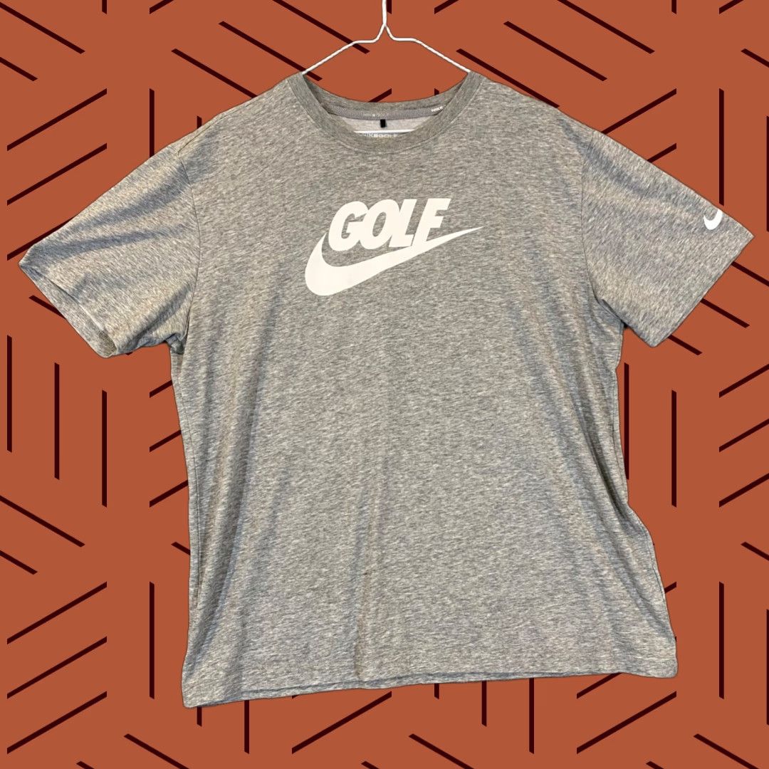 Nike Nike Shirt Mens Large Gray Dri-Fit S/S Check Swoosh Tee Sport Size US L / EU 52-54 / 3 - 1 Thumbnail