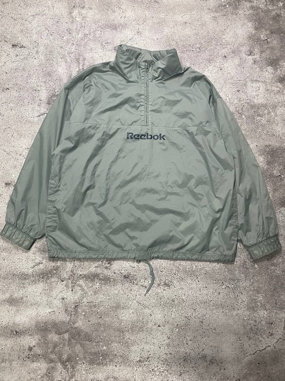 Reebok × Vintage Reebok Grey Over-sized Lightweight 1/4 Zip Sports Jacket Size US XL / EU 56 / 4 - 1 Thumbnail