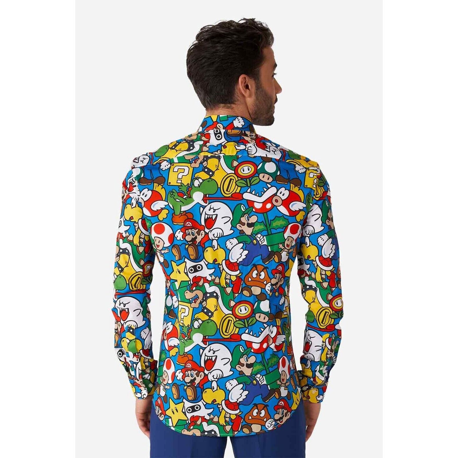 Other OppoSuits Super Mario Mens Tailored Fit Dress Shirt Nintendo Size US L / EU 52-54 / 3 - 4 Thumbnail