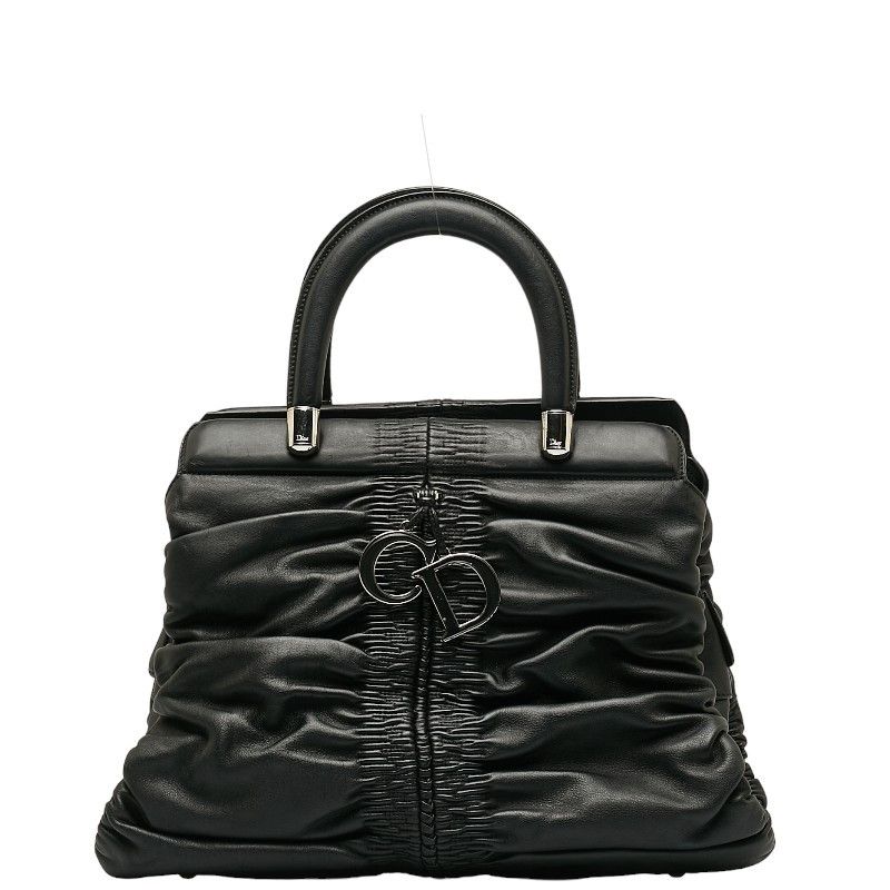 Dior Dior Dior Leather Shirring Handbag Leather Handbag in Very Good Condition Size ONE SIZE - 1 Thumbnail