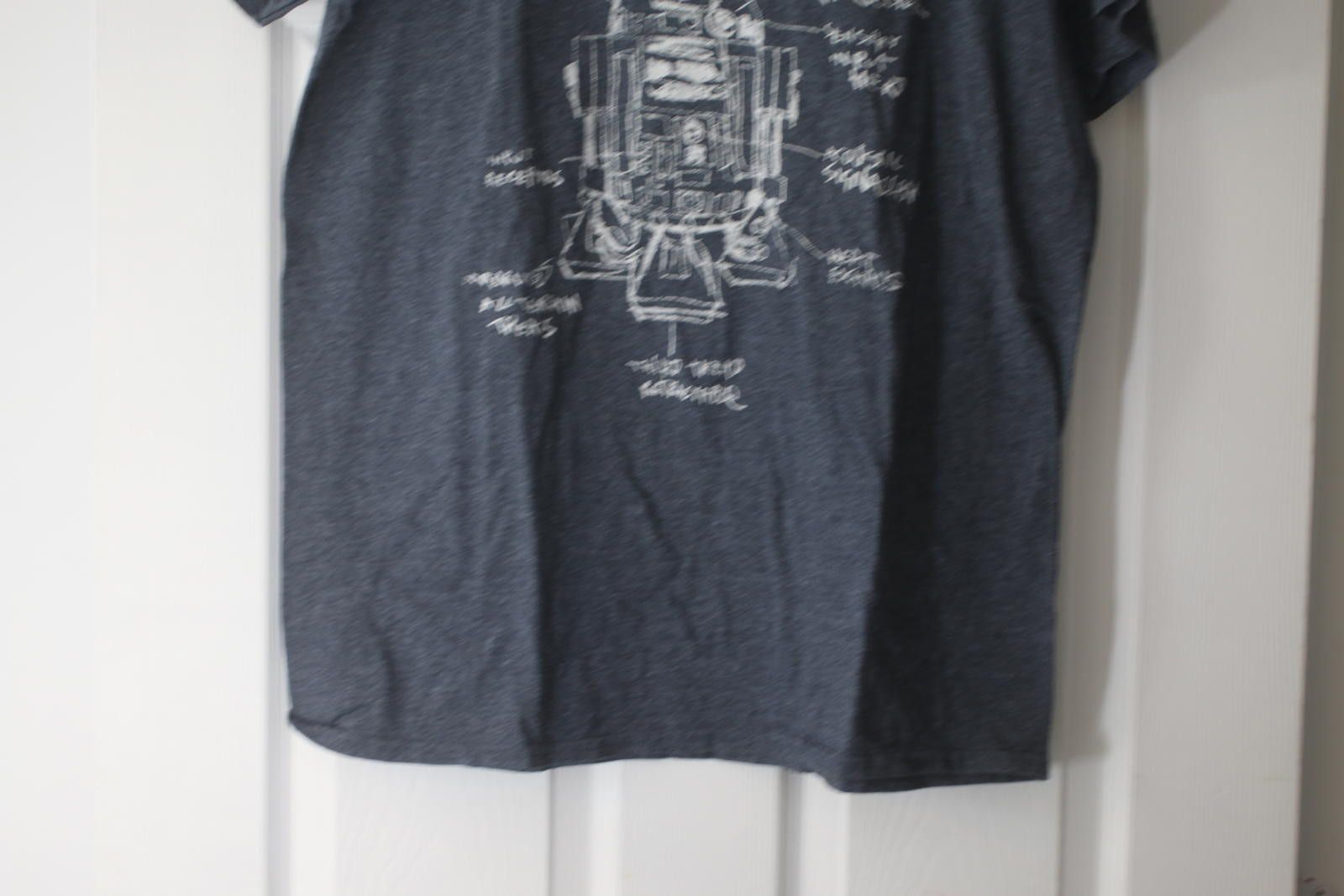 Unknown London Grey/Blue R2-D2 Star Wars Graphic T-Shirt Size: Large Size ONE SIZE - 2 Thumbnail