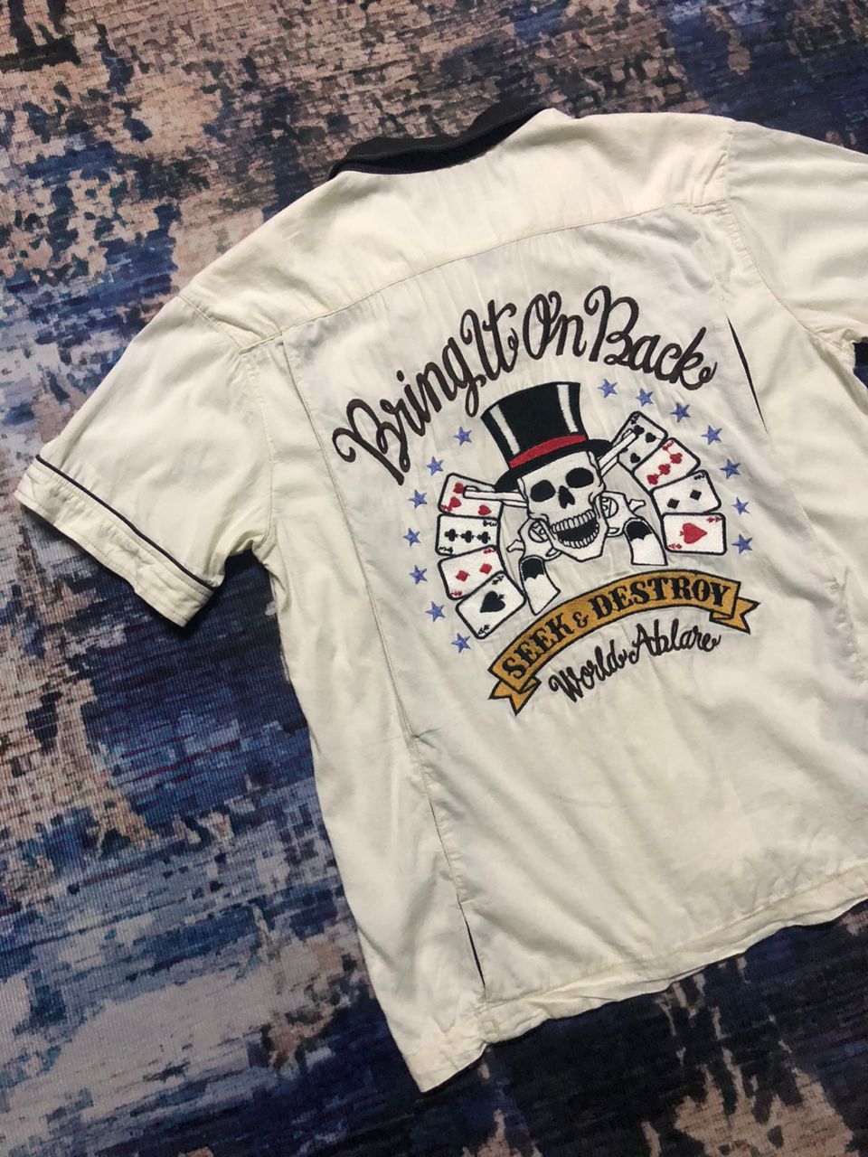 Japanese Brand World Wide Love Seek & Destroy Embroidered Print Rare Size US M / EU 48-50 / 2 - 8 Thumbnail