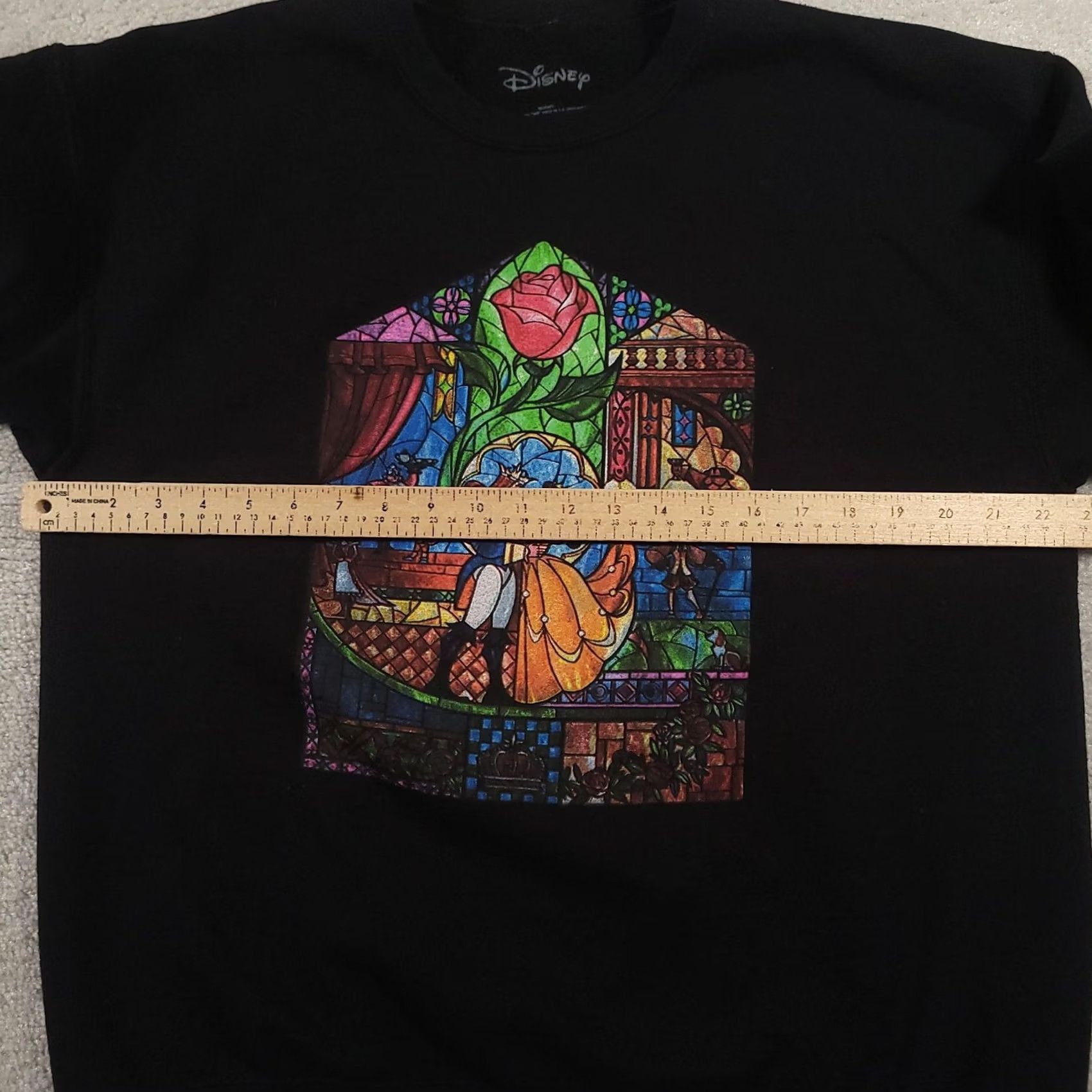 Disney Disney Sweatshirt Mens Large Black Stained Glass Pullover Size US L / EU 52-54 / 3 - 3 Thumbnail