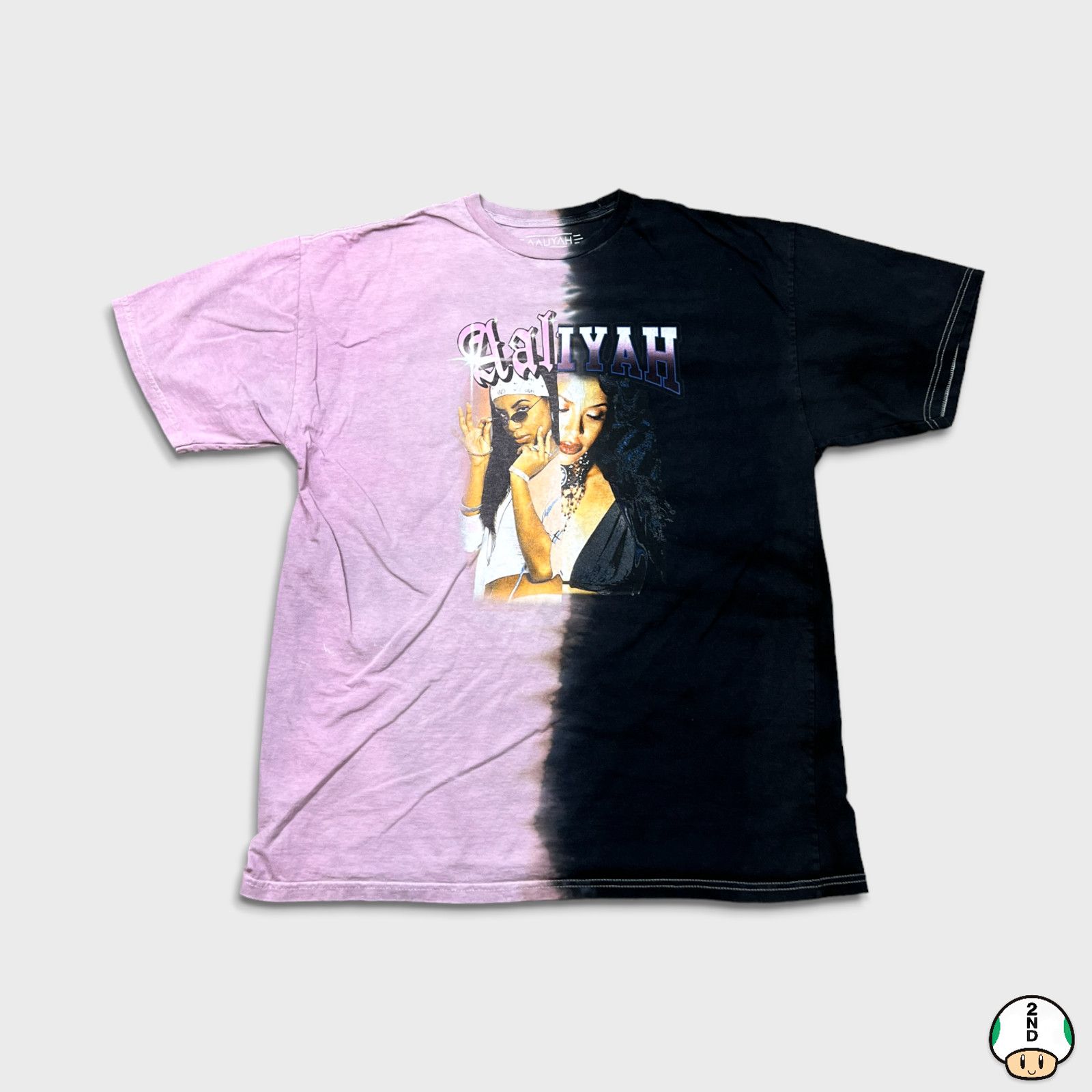 Band Tees × Rap Tees × Vintage Aaliyah T Shirt XL Tie Dye Short Sleeve Memorial Rap Tee Size US XL / EU 56 / 4 - 1 Thumbnail