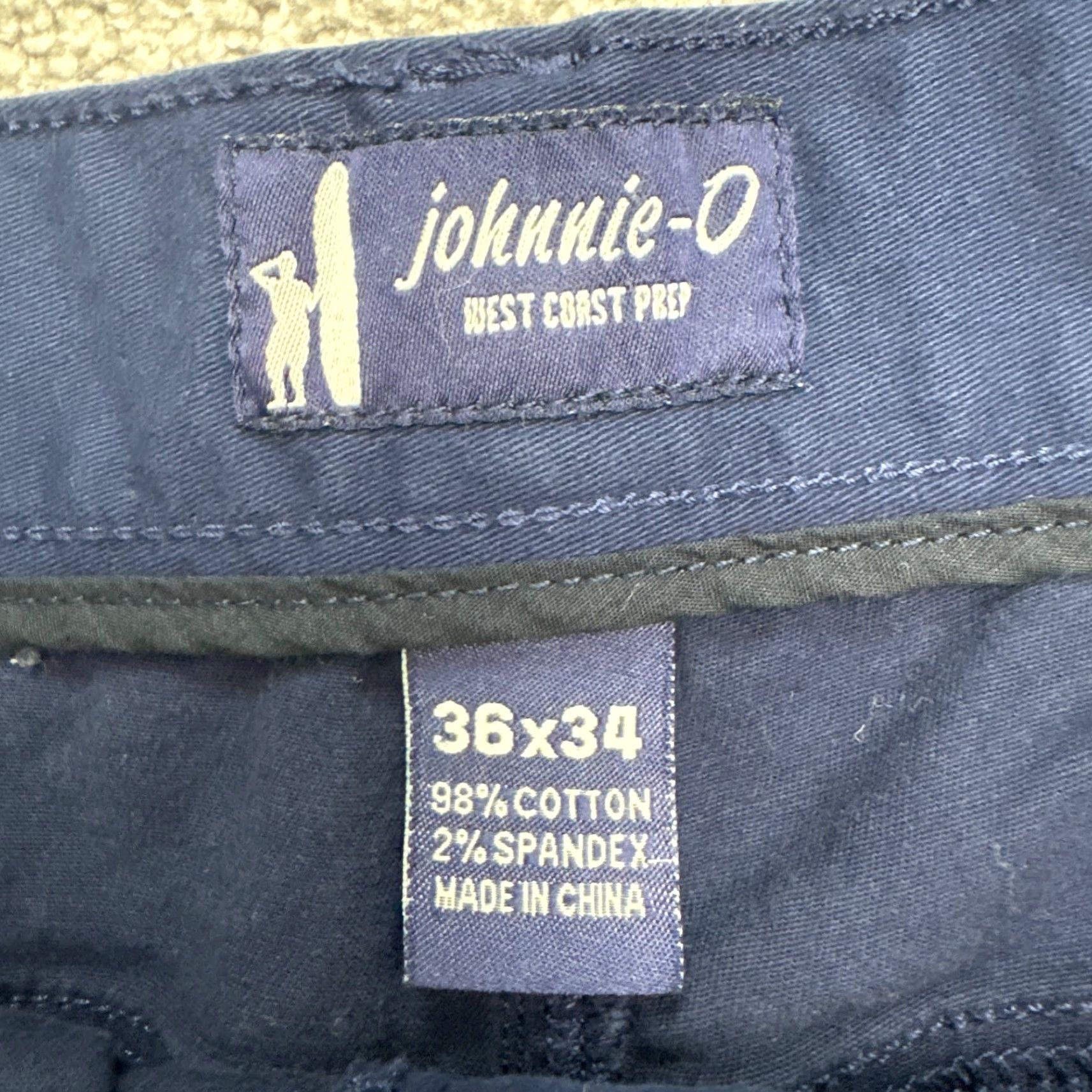 johnnie-O johnnie-O Chino Pants Mens 36x34 Blue Straight Pants Cotton Size US 36 / EU 52 - 5 Thumbnail