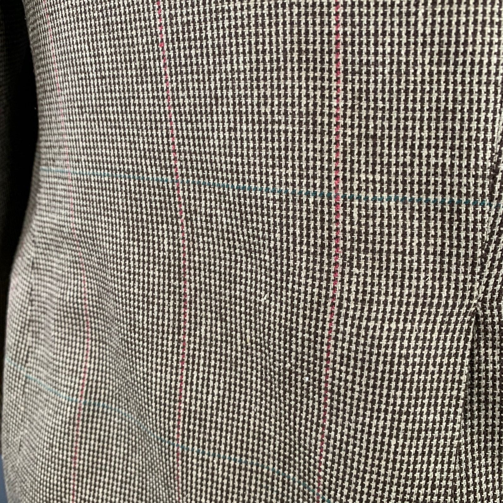 Other Size 42 Brown Cream Houndstooth Single Breasted Sport Coat Size 42R - 8 Thumbnail