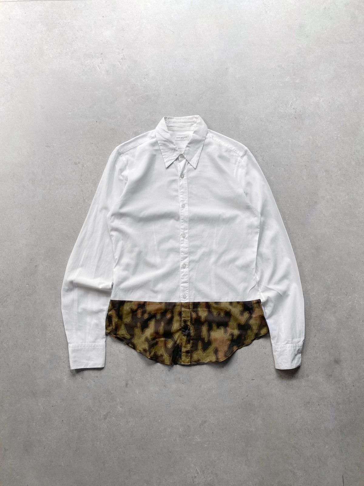 Dries Van Noten Kendrick lemar Dries van noten white camouflage button shirt Size US S / EU 44-46 / 1 - 2 Thumbnail