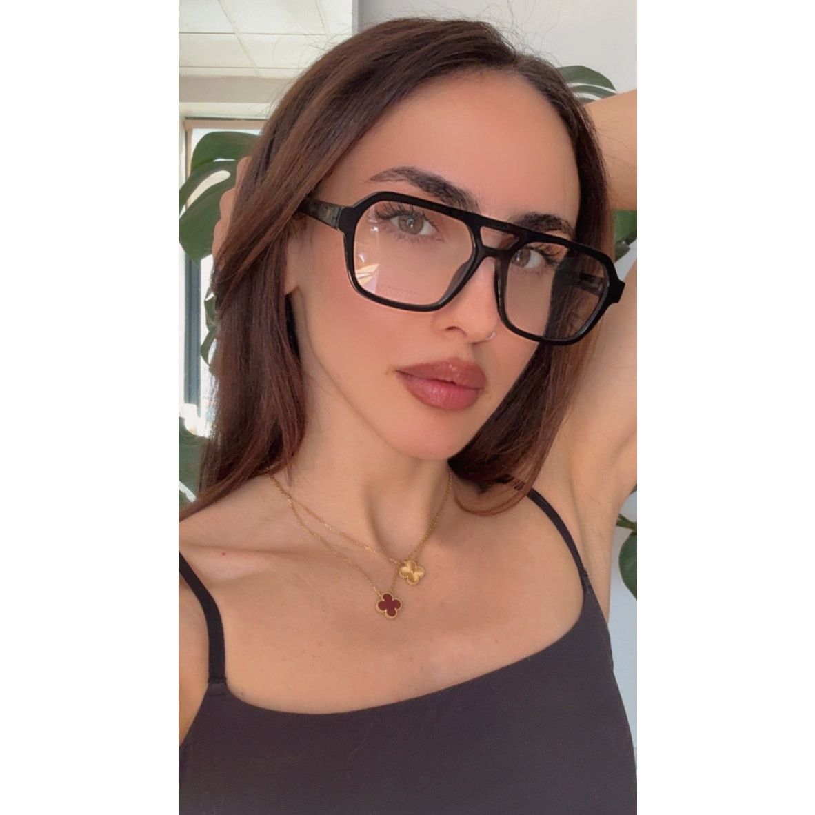 Bottega Veneta NEW Bottega Veneta BV1336OA Black Aviator Eyeglasses Frames Size ONE SIZE - 7 Thumbnail
