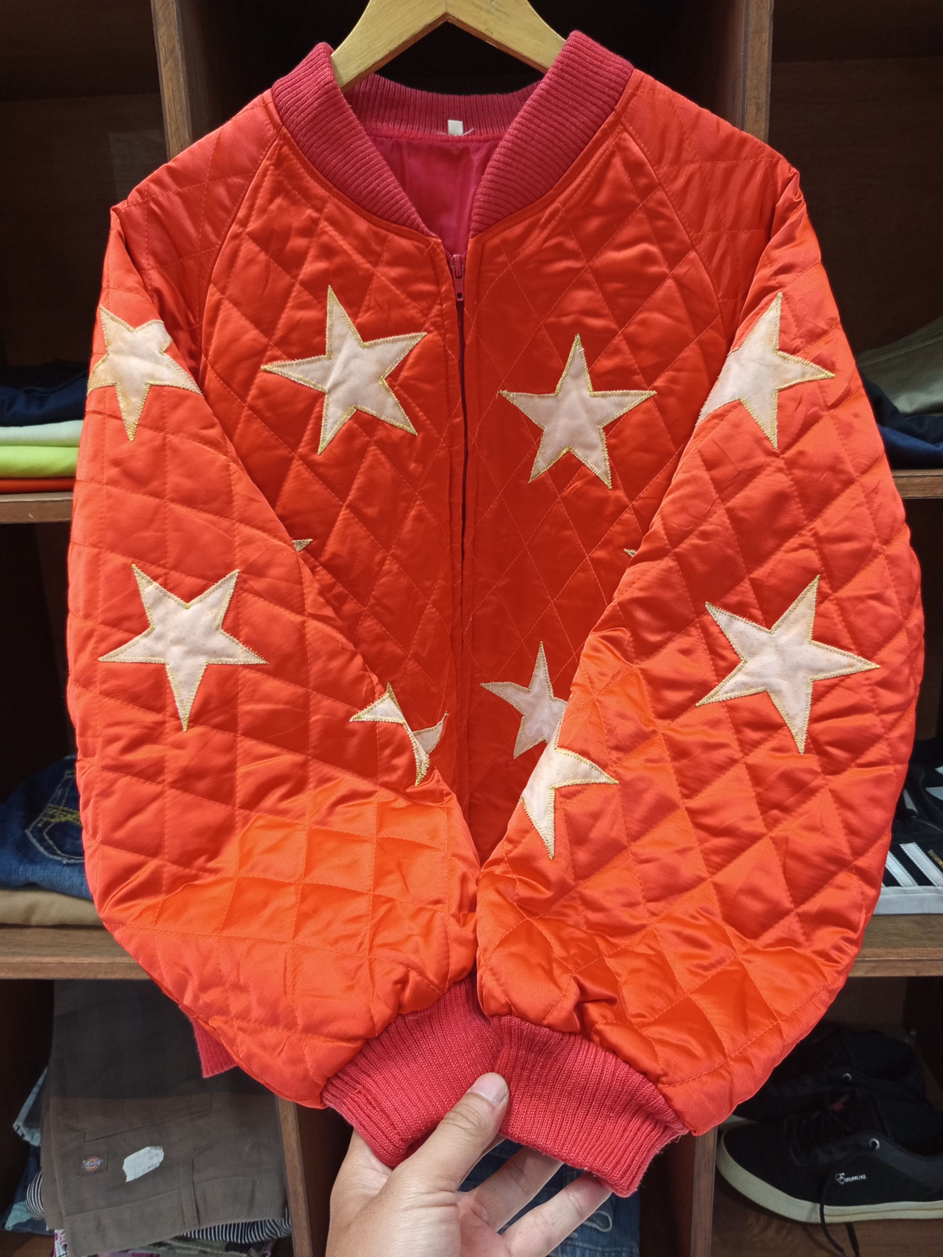 Vintage 1960s Quilted Star Bomber Jacket Size US L / EU 52-54 / 3 - 2 Thumbnail