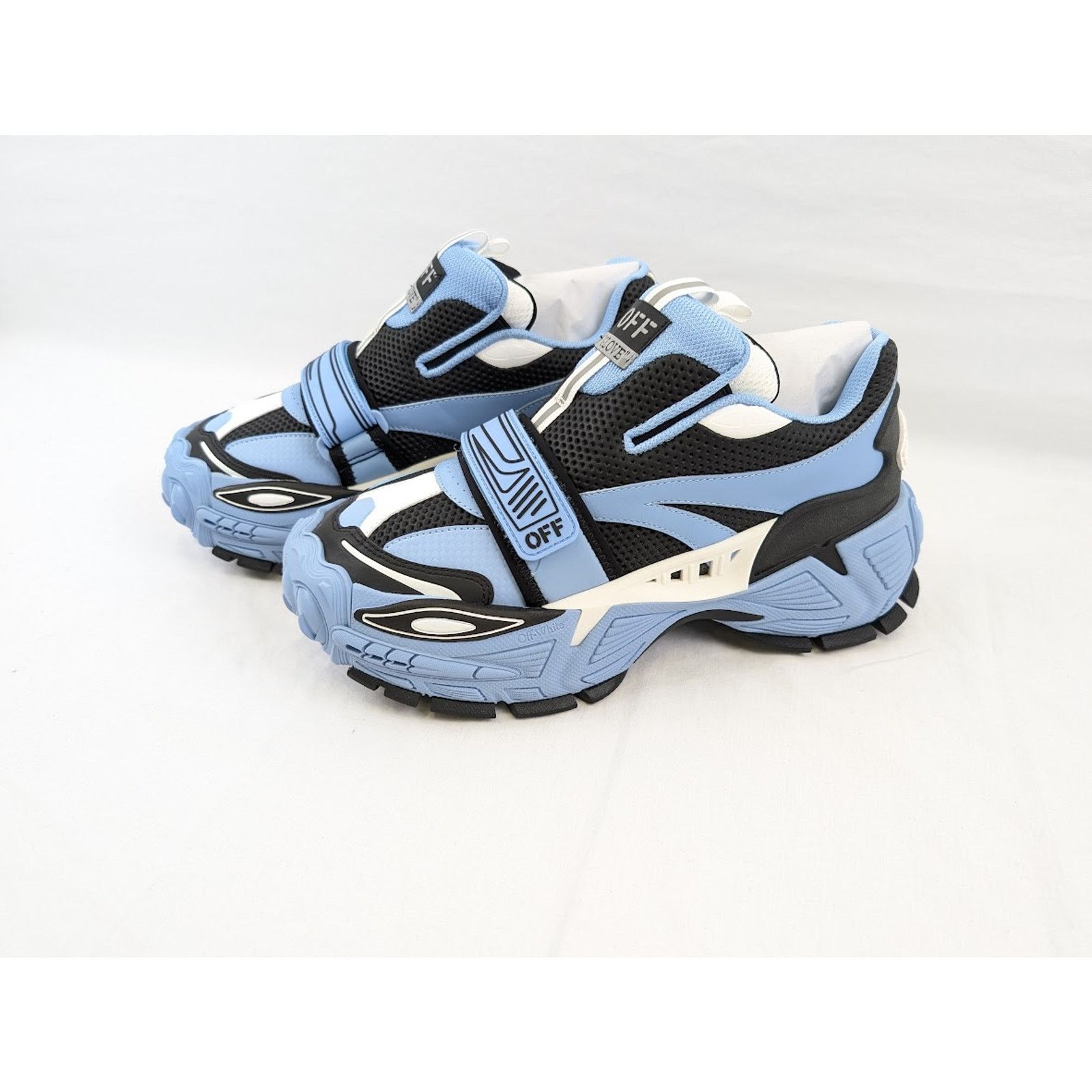 Off-White o1rshd1 Glove Slip On Sneakers in Light Blue/Black Size US 11 / EU 44 - 21 Thumbnail