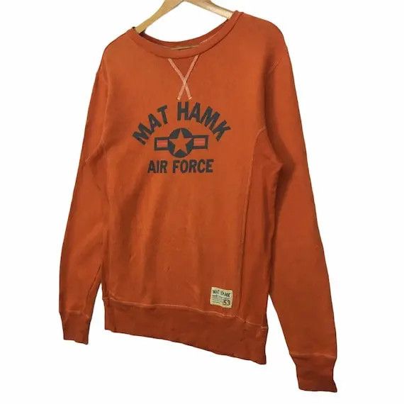 Vintage MAT HAMK Air Force Crewneck Sweatshirt Spell Out Streetwear Size US M / EU 48-50 / 2 - 4 Thumbnail