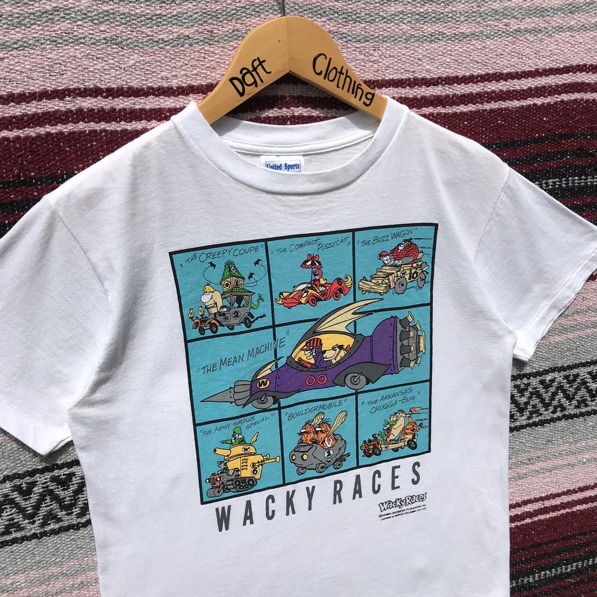 Cartoon Network × Vintage × Warner Bros Vintage 90s Wacky Races©️Hanna-Barbera Cartoon Shirt Size US XS / EU 42 / 0 - 5 Thumbnail