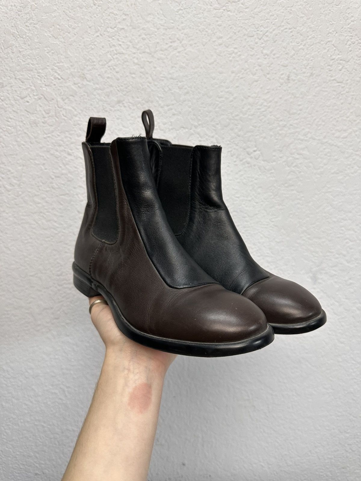 Dirk Bikkembergs Bikkembergs Brown Leather Chelsea Boots Minimal Italy Size US 6 / IT 36 - 8 Thumbnail