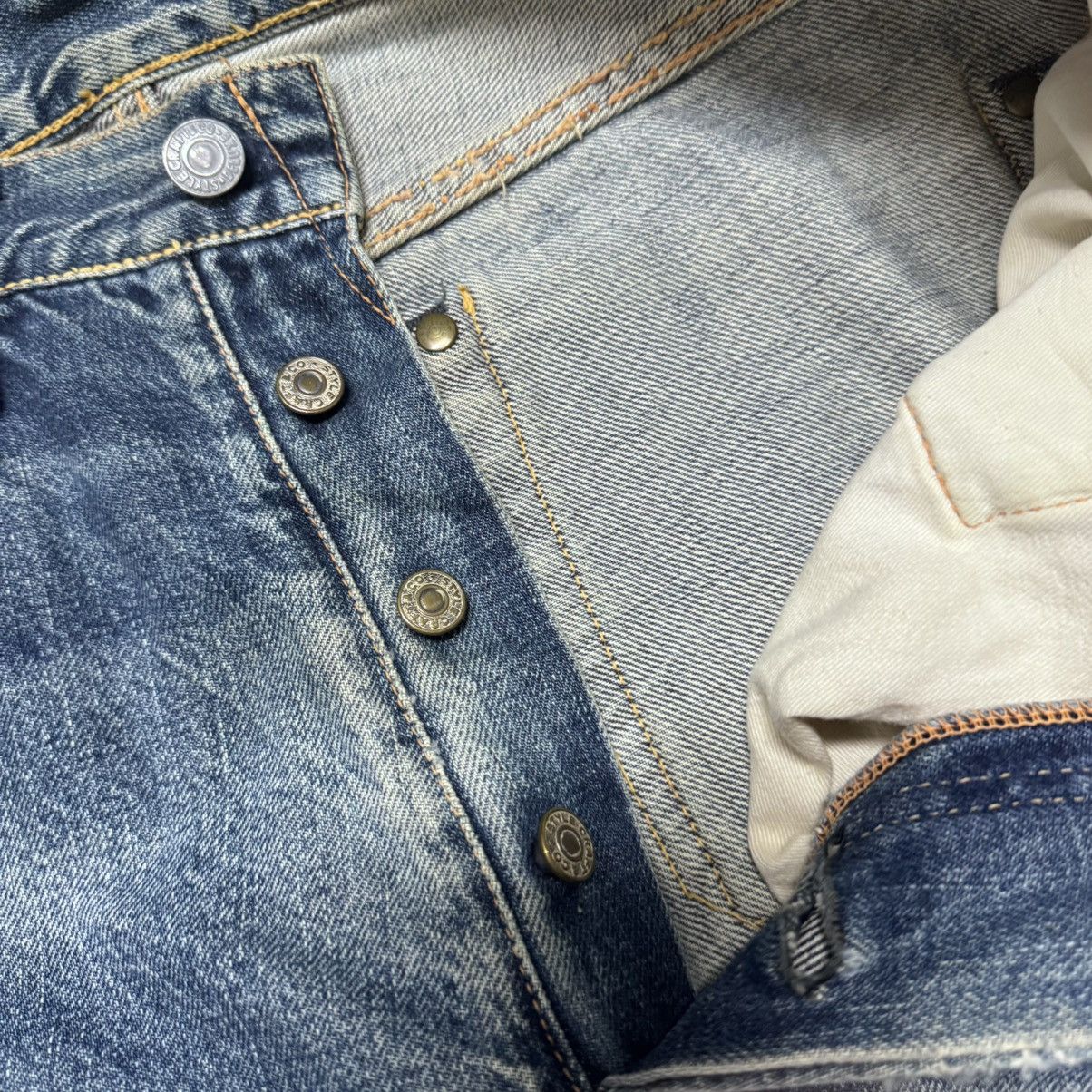 Evisu Vintage Evis Denim Selvedge Jeans Distressed Size US 30 / EU 46 - 23 Thumbnail