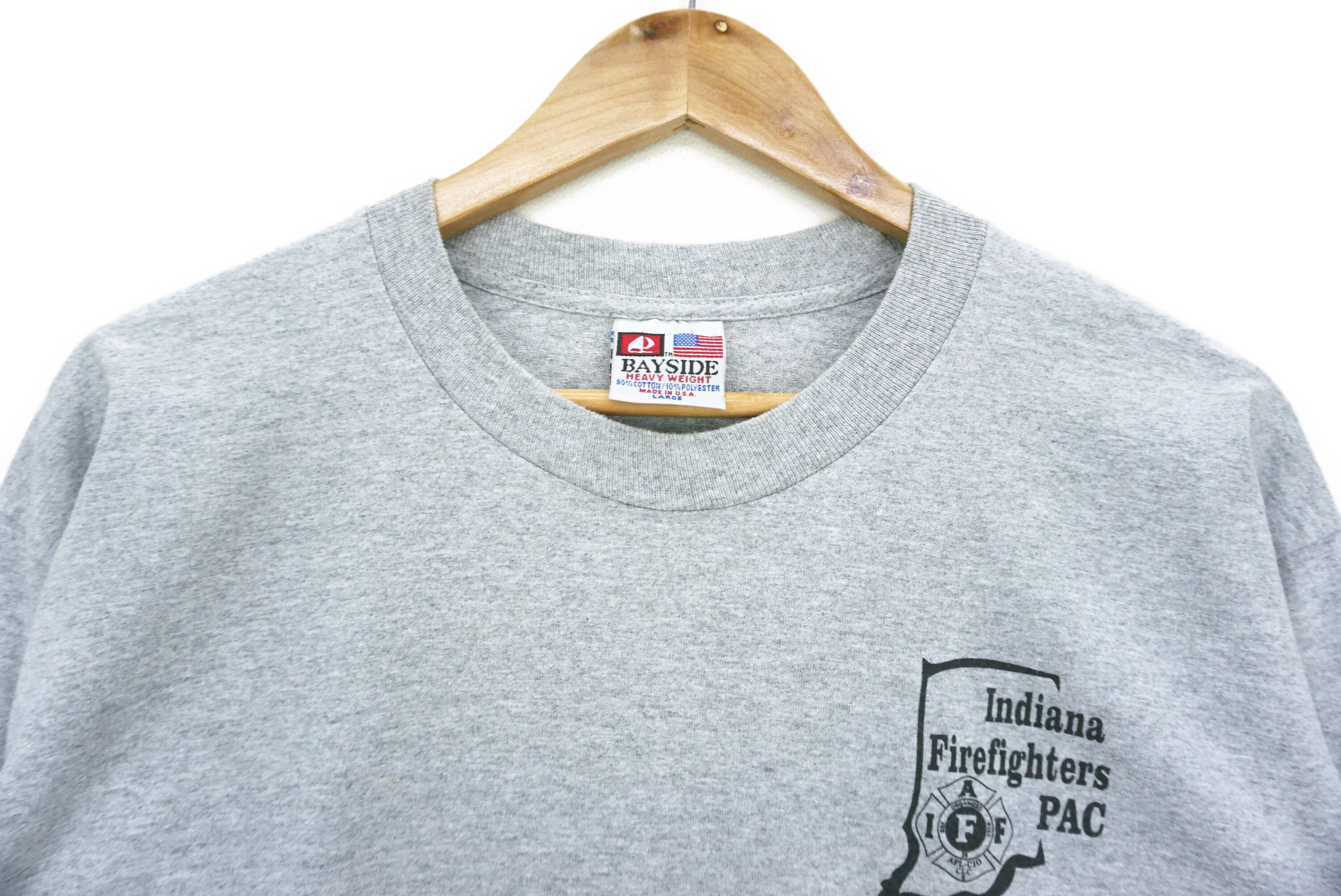 Other Vintage BAYSIDE Indiana Firefighters PAC Tee Made in USA Size US L / EU 52-54 / 3 - 3 Thumbnail
