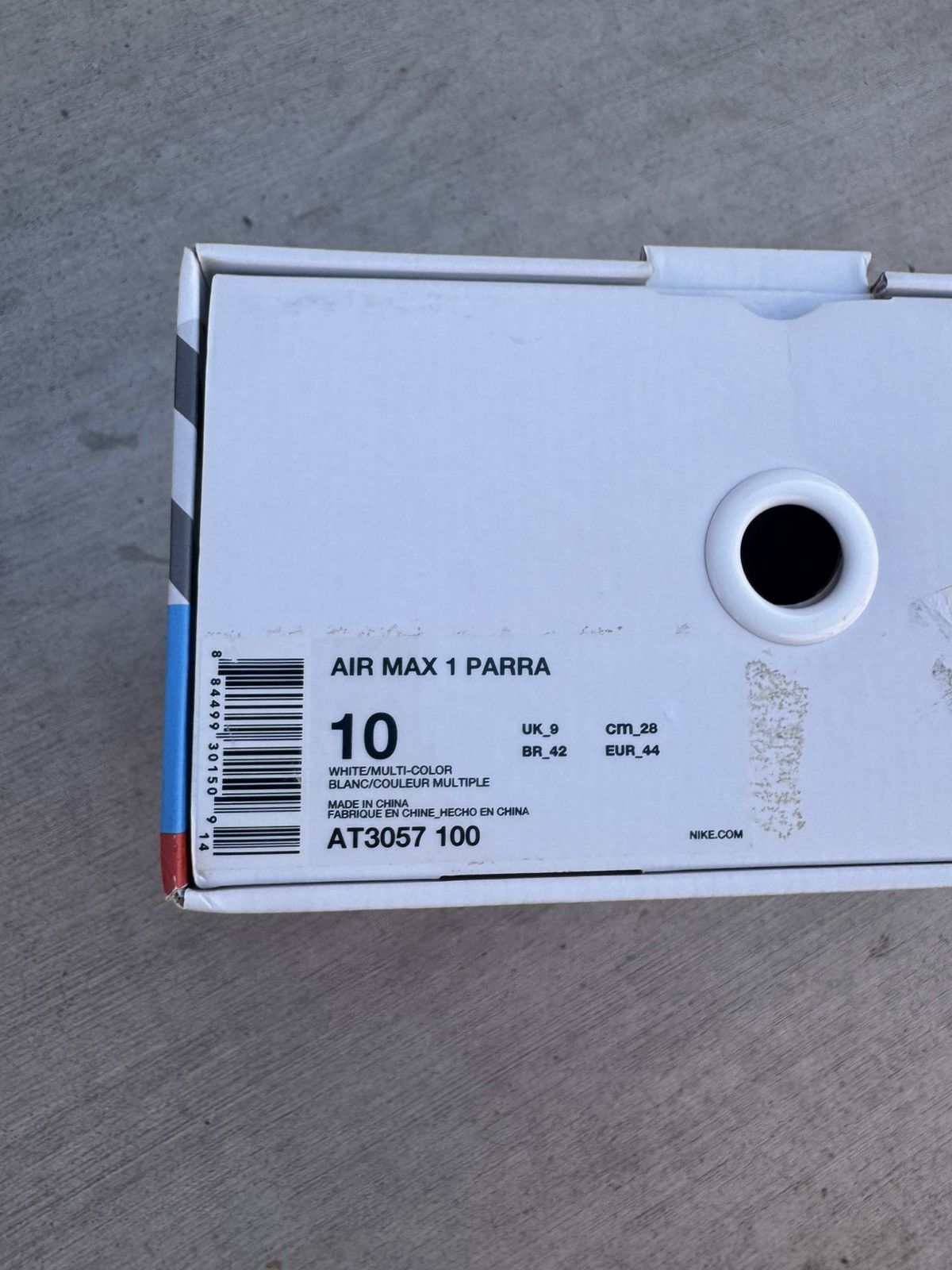 Nike NIKE AIR MAX 1 PARRA SIZE 10 WHITE MULTI COLOR USA Size US 10 / EU 43 - 6 Thumbnail