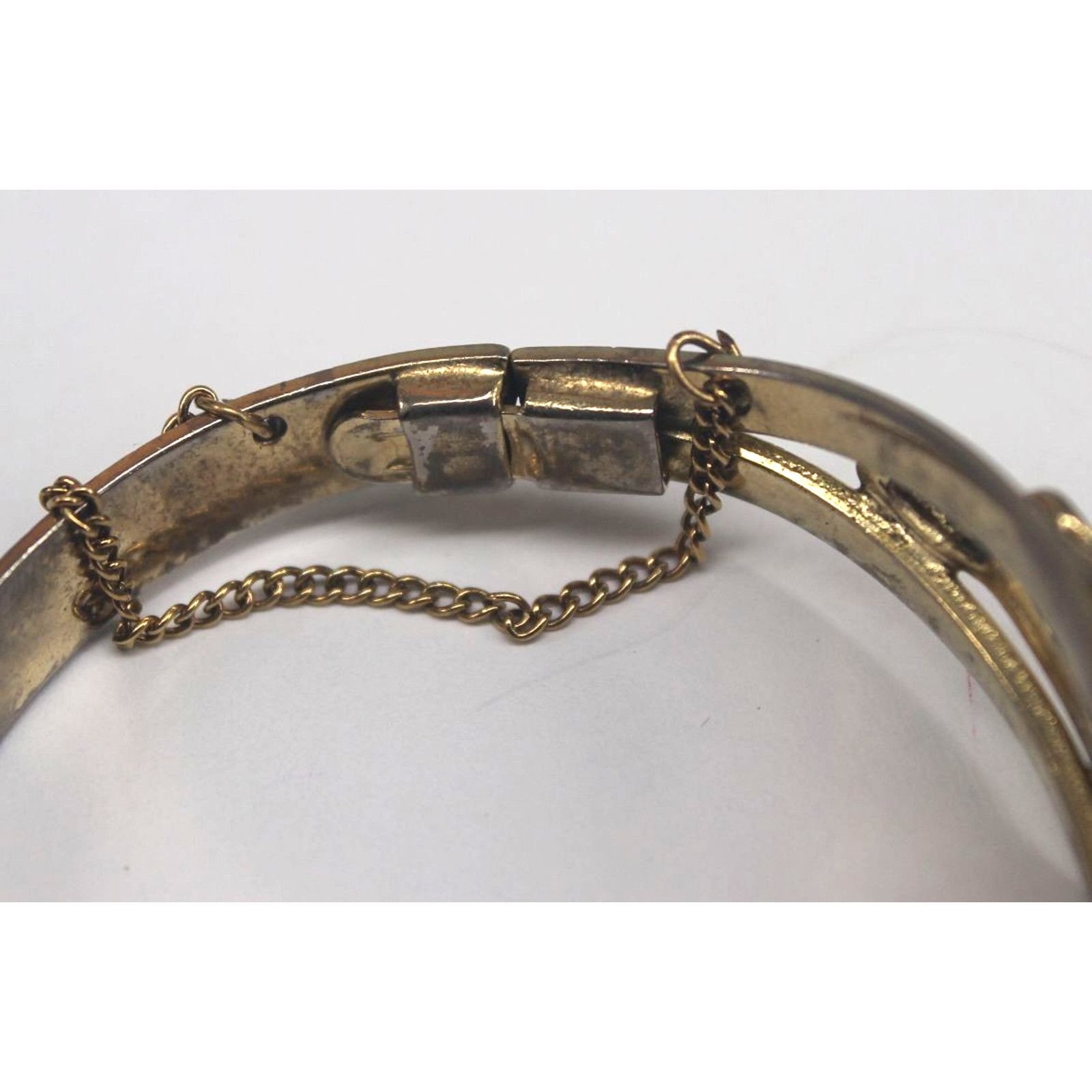 Other 1970s Big Center Watermelon Rhinestone Bracelet Goldtone Size ONE SIZE - 4 Thumbnail
