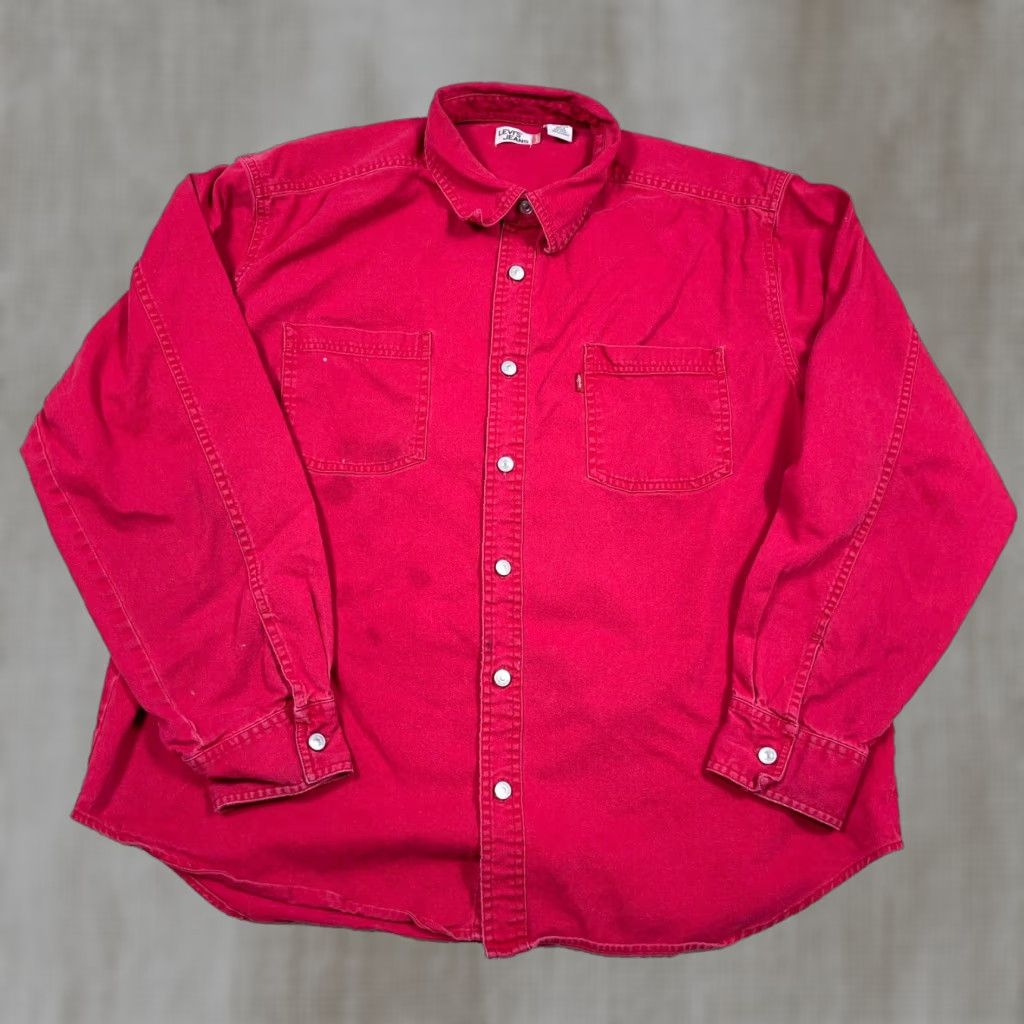 Levi's VINTAGE Levi's Denim Shirt Men XL Red Tab Button-Up Western 90s Cowboy Size US XL / EU 56 / 4 - 1 Thumbnail