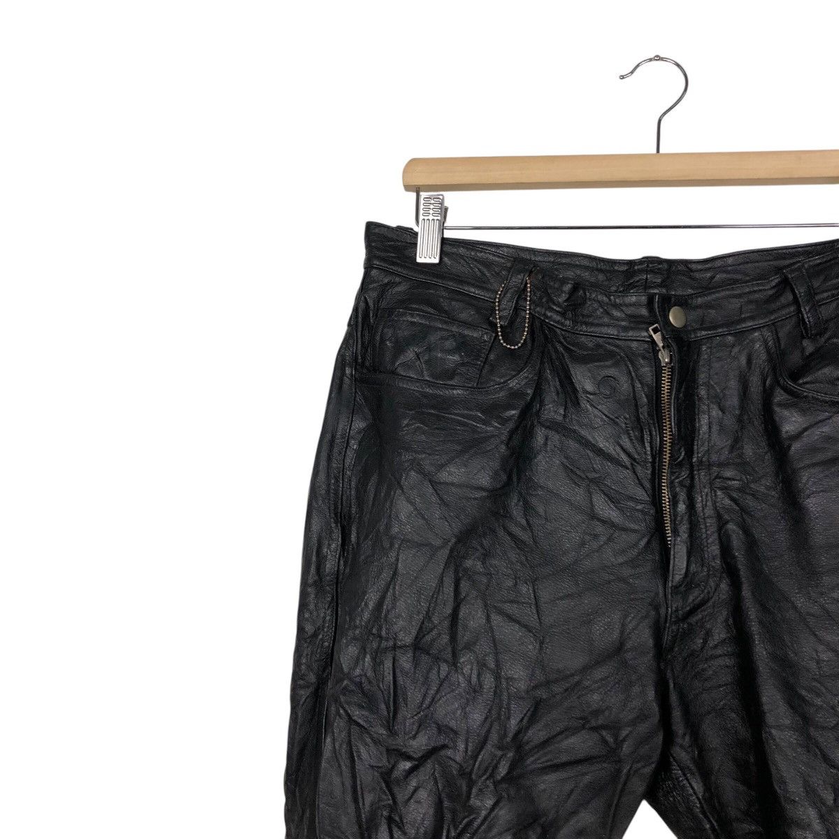 Japanese Brand Vintage Genuine Leather Pants Union Made C'emen IsseyMiyake Size US 34 / EU 50 - 8 Thumbnail