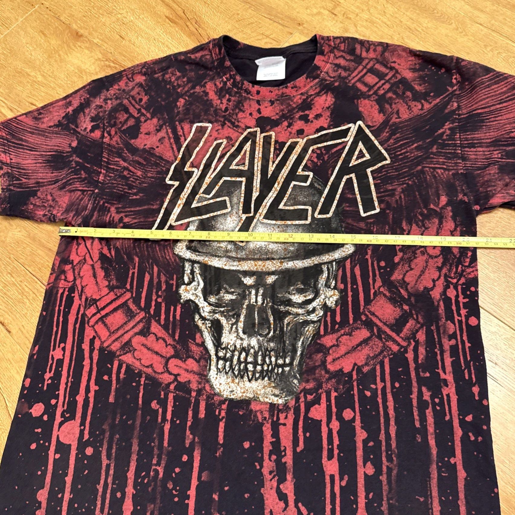 Hanes Rare Slayer Y2K shirt 2009 metal original tour Large Hanes Heavy Skull T-Shirt Red 90s Music Graphic Tee Men L Skull Confidently Size US L / EU 52-54 / 3 - 4 Thumbnail