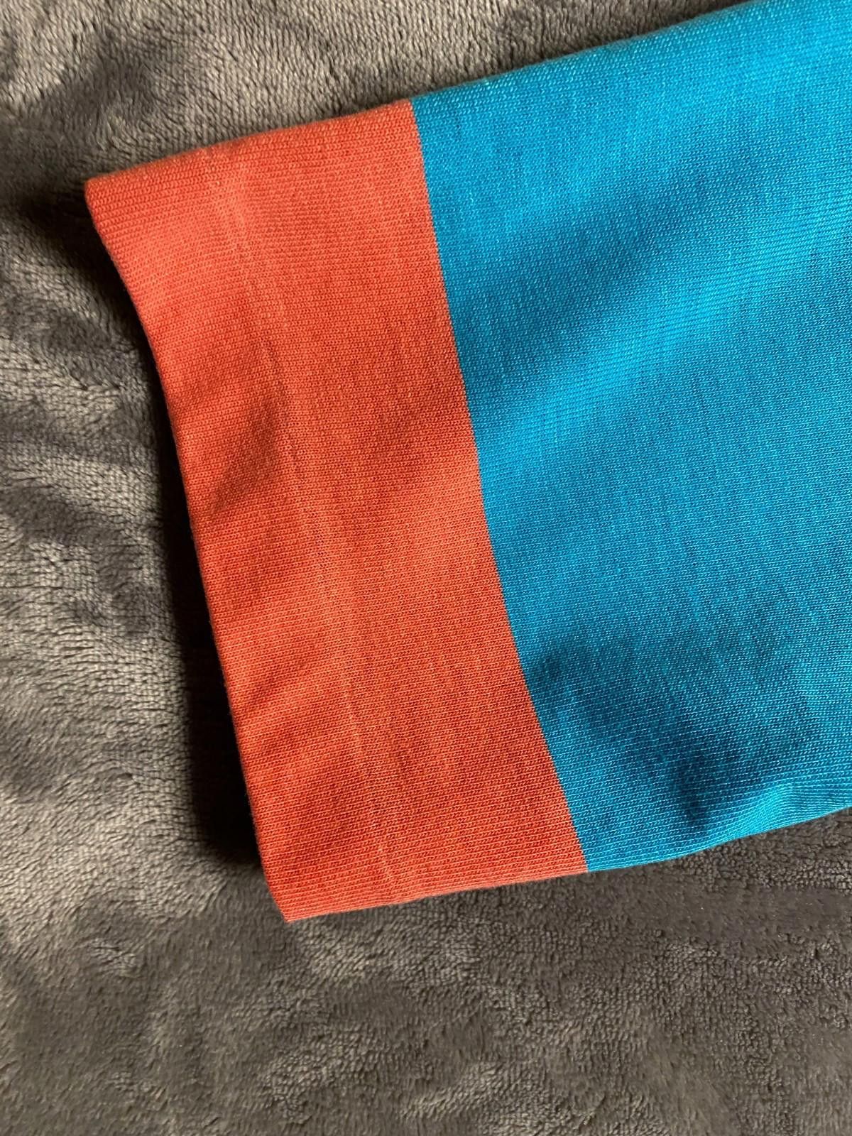 The Unbranded Brand Womens Salmon/Teal Striped Tshirts Short Sleeve Sz. M (B5) Size M / US 6-8 / IT 42-44 - 5 Thumbnail
