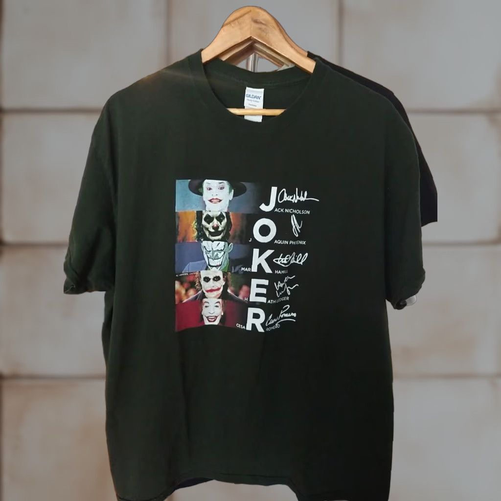 Gildan VINTAGE Gildan Joker DC Comics T-shirt XL Green Men Size XL All The Jokers Spell Out Shirts Size US XL / EU 56 / 4 - 1 Thumbnail