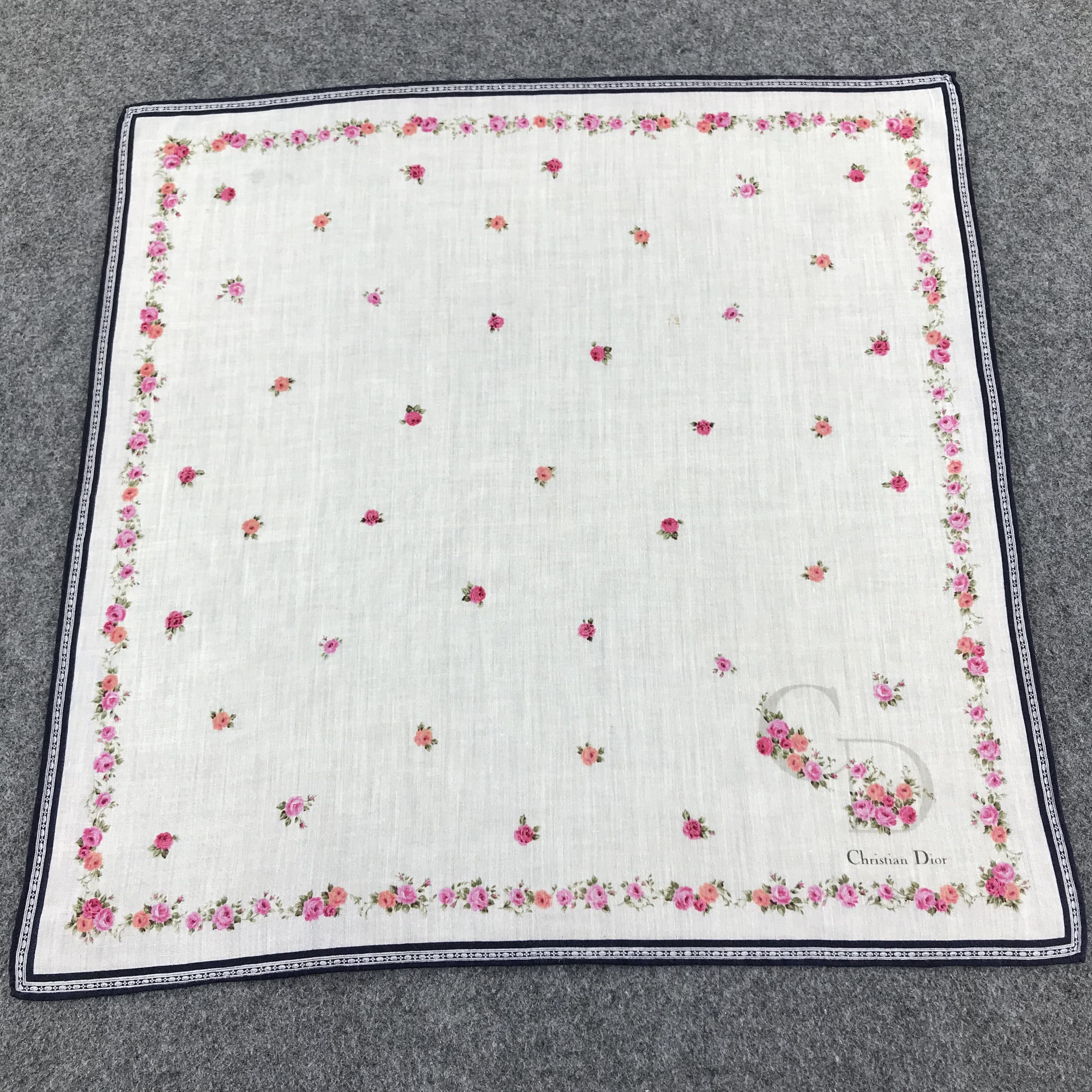 Christian Dior Monsieur Christian Dior CD Handkerchief Neckerchief Bandana H119 Size ONE SIZE - 1 Thumbnail