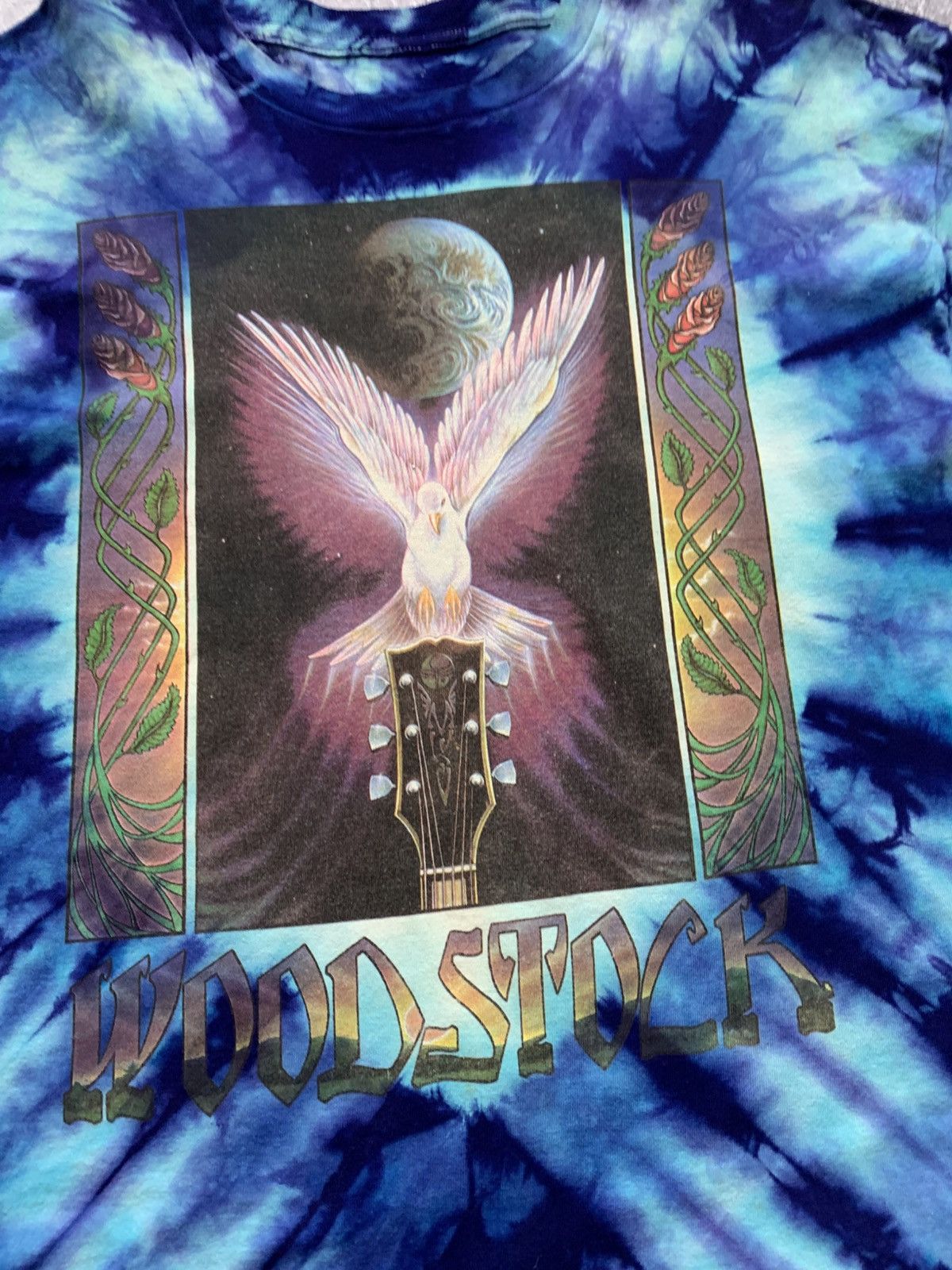 Band Tees 🔥VINTAGE WOODSTOCK 1988 MIKIO SINGLE STITCH TYE DYE TSHIRT Size US XL / EU 56 / 4 - 4 Thumbnail