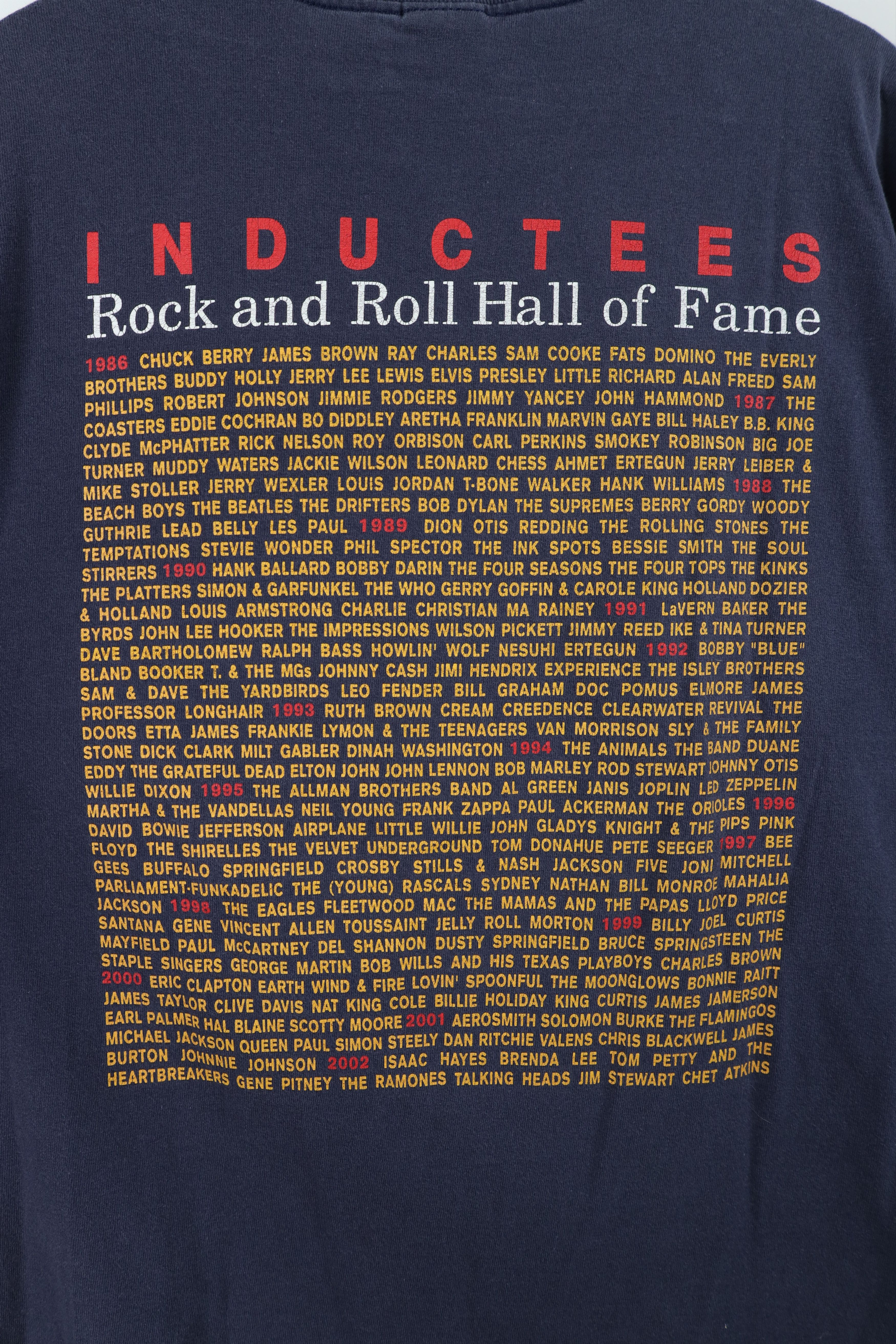 Vintage Vintage Y2K 2002 Roll Hall of Fame T-Shirt Blue Cotton Size US L / EU 52-54 / 3 - 13 Thumbnail