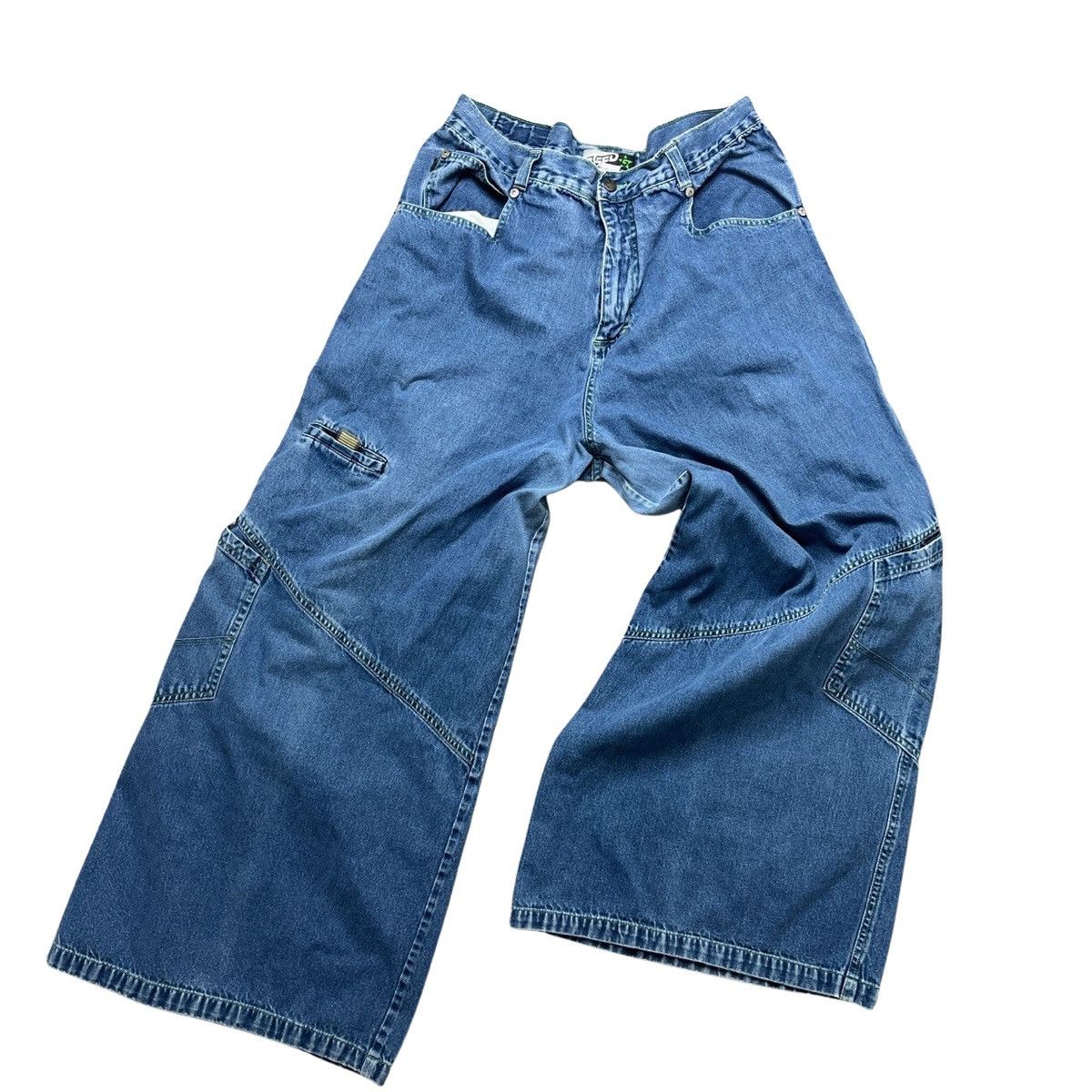 image of Jnco Style Cargo Rave Jeans in Blue, Men's (Size 36)