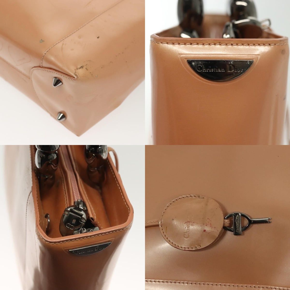 Dior DIOR Maris Pearl Hand Bag Enamel Pink Size ONE SIZE - 11 Thumbnail