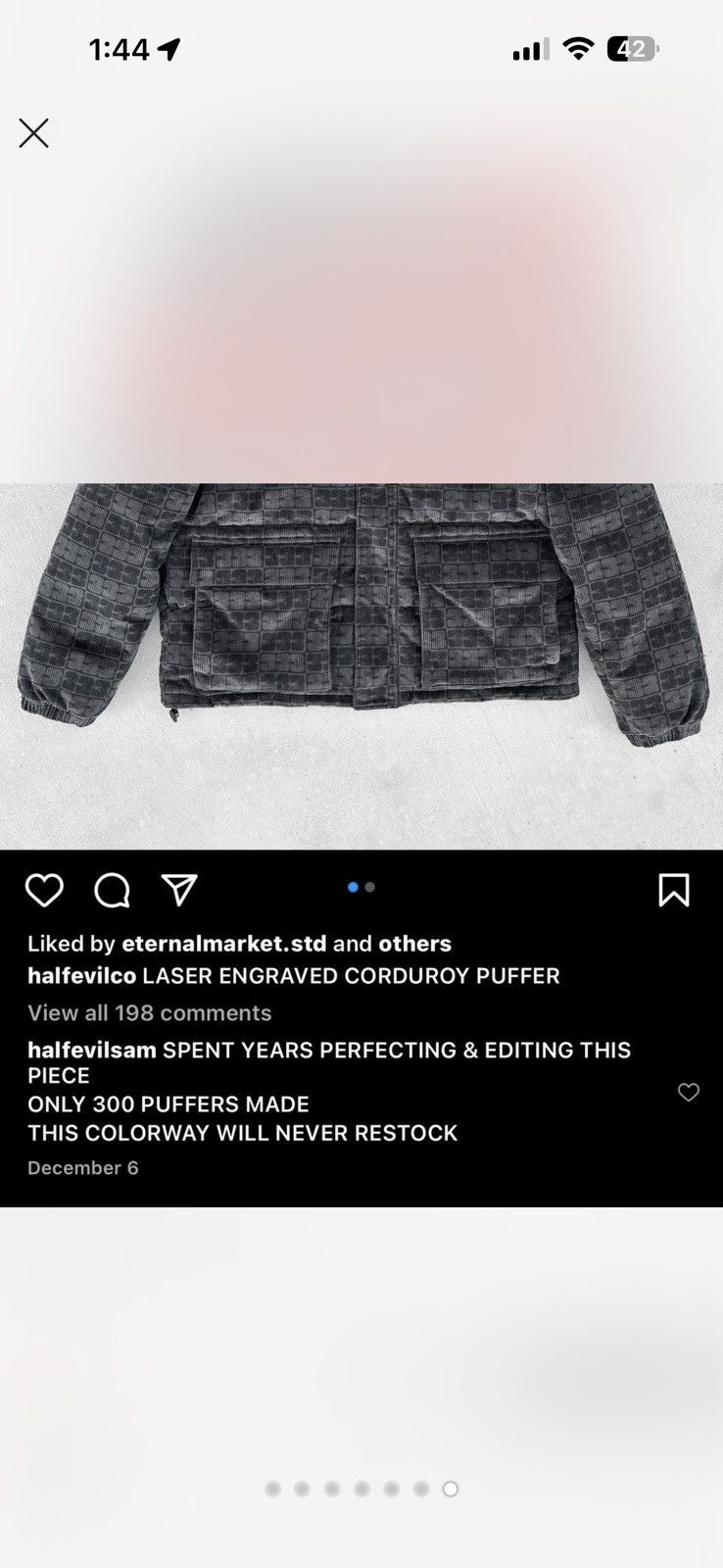 Half Evil Half Evil Puffer Jacket (only 300 made) W/ Free 333 Plush Size US L / EU 52-54 / 3 - 6 Thumbnail