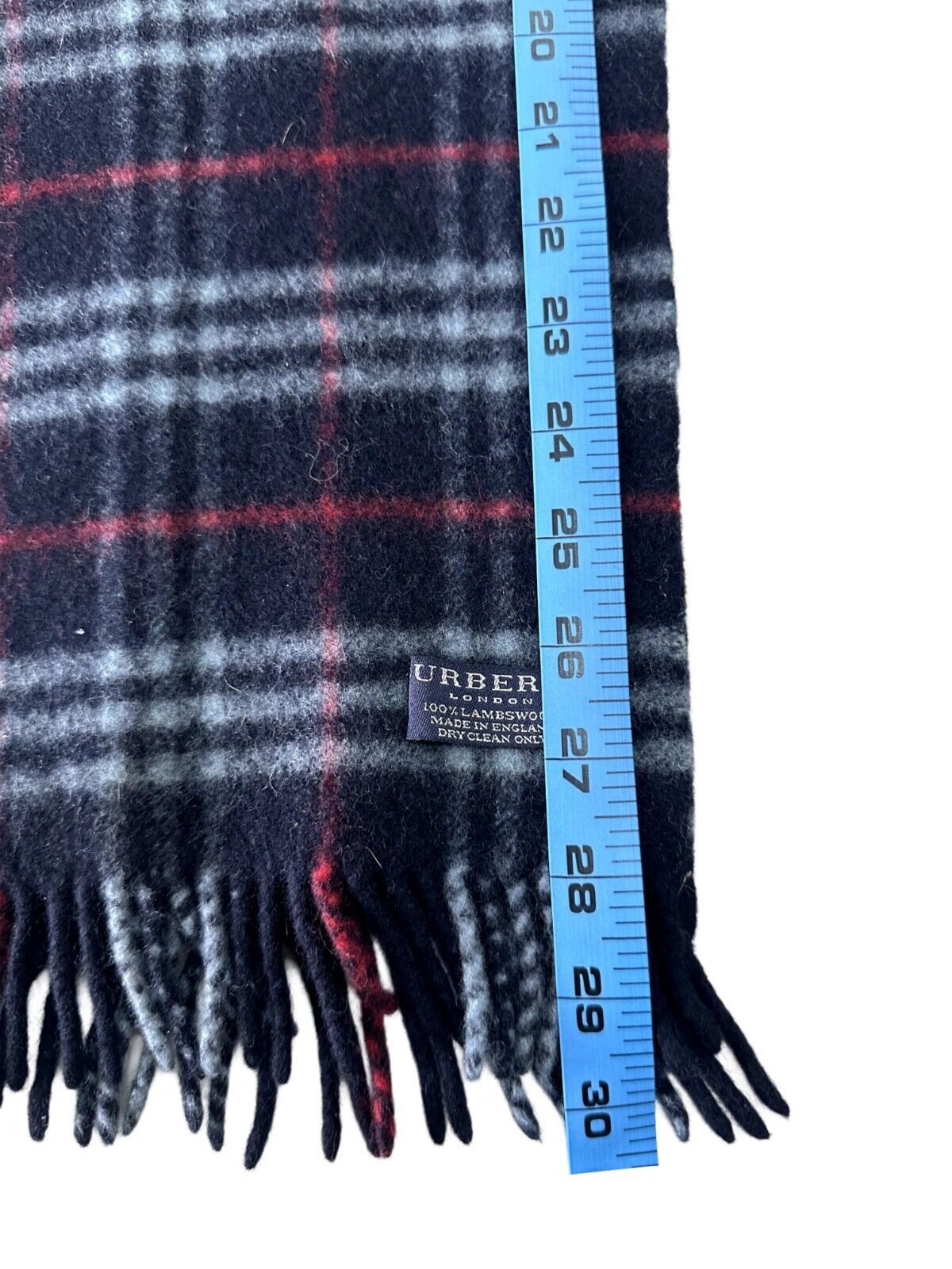 Burberry Burberry Authentic Unisex Scarf Black 100% Lambswool Size ONE SIZE - 6 Thumbnail