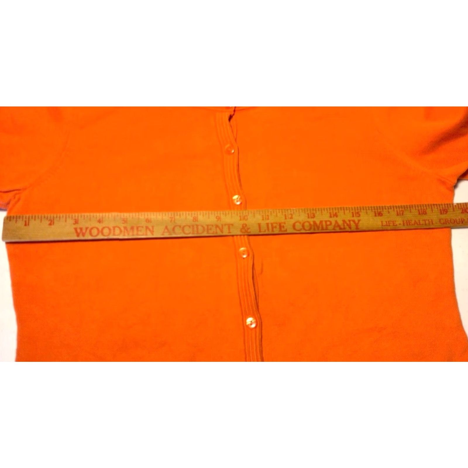 Talbots Talbots Cardigan Sweater Women M Orange Cotton Button Up Casual Knit Round Neck Long Sleeve Size M / US 6-8 / IT 42-44 - 6 Thumbnail