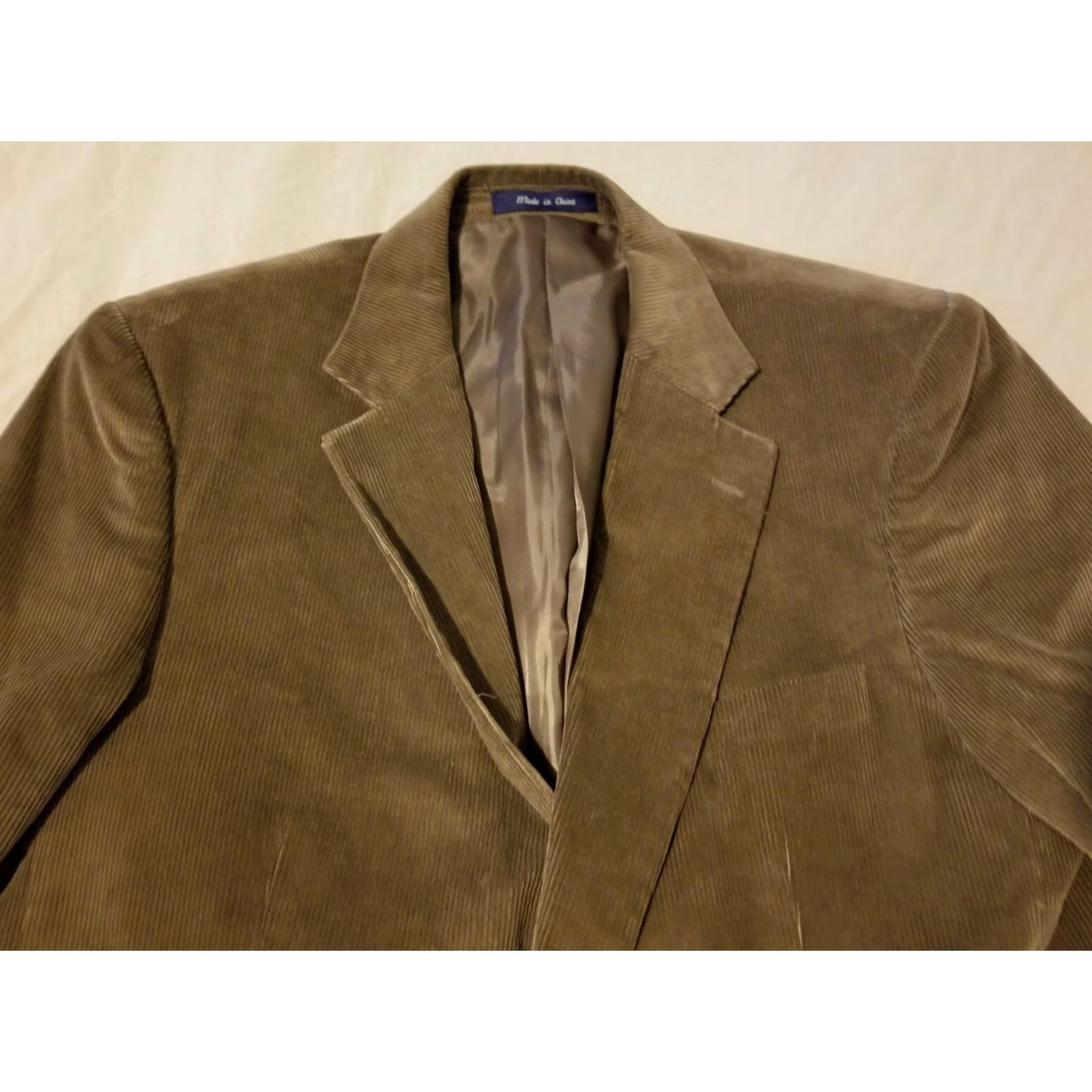 Vintage Alan Flusser Mens Corduroy Sports Jacket Blazer 42R Brown Cotton Size 42R - 2 Thumbnail