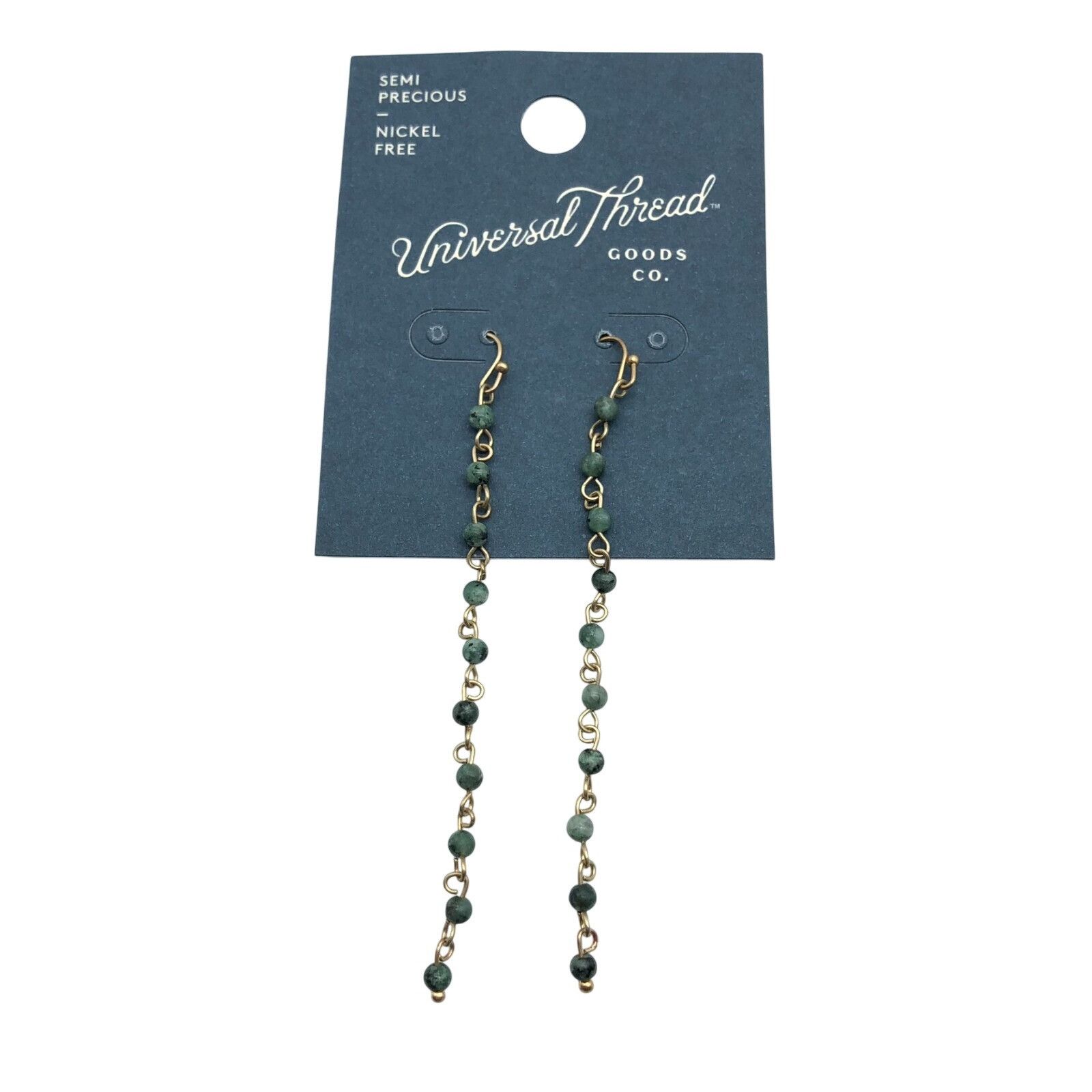 Other Universal Thread Earrings Dangle Beaded Semi-Precious Green Size ONE SIZE - 1 Thumbnail