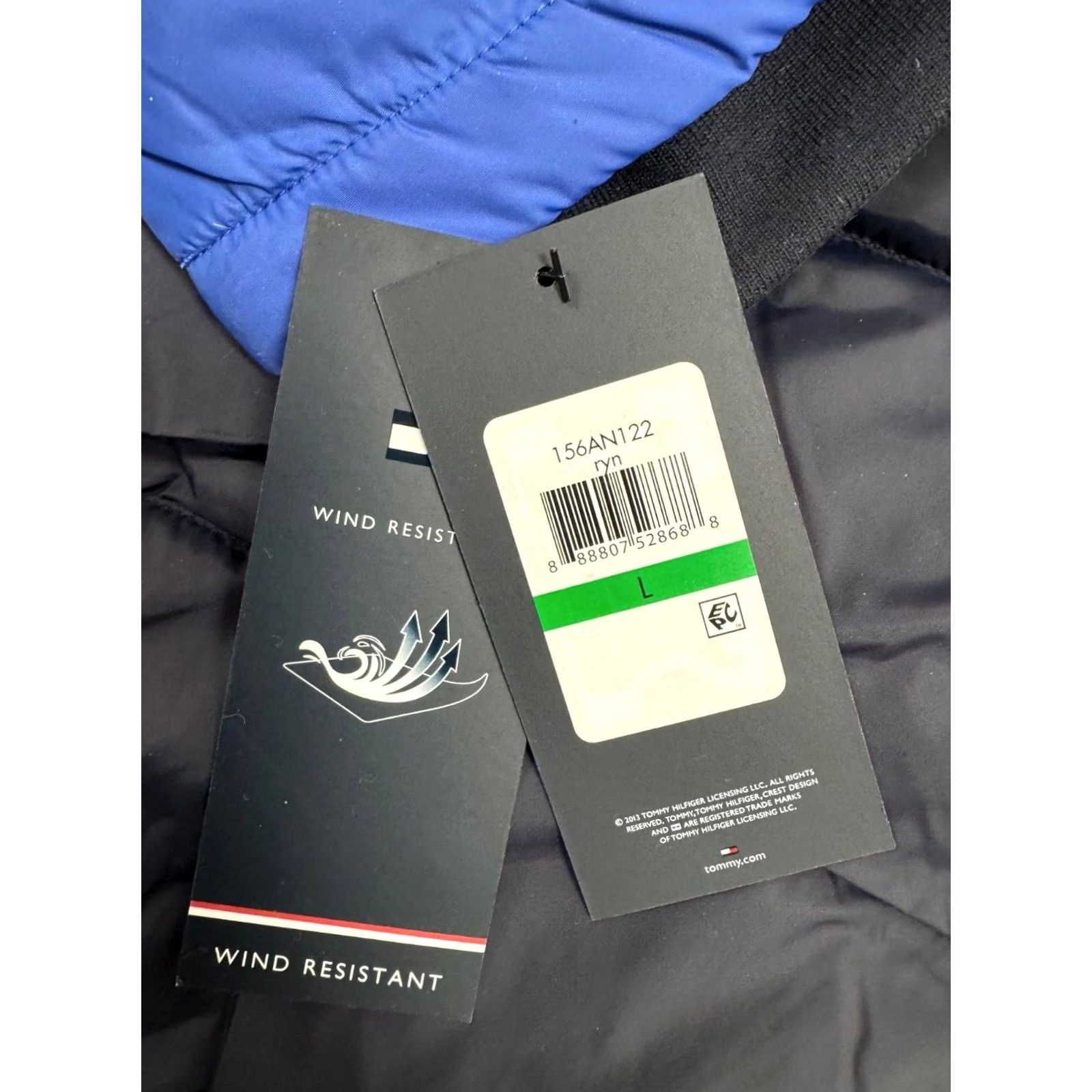 Tommy Hilfiger Tommy Hilfiger Men's Puffer Jacket Blue Logo Wind & Water Resistant Coat Large Jacket Size US L / EU 52-54 / 3 - 5 Thumbnail